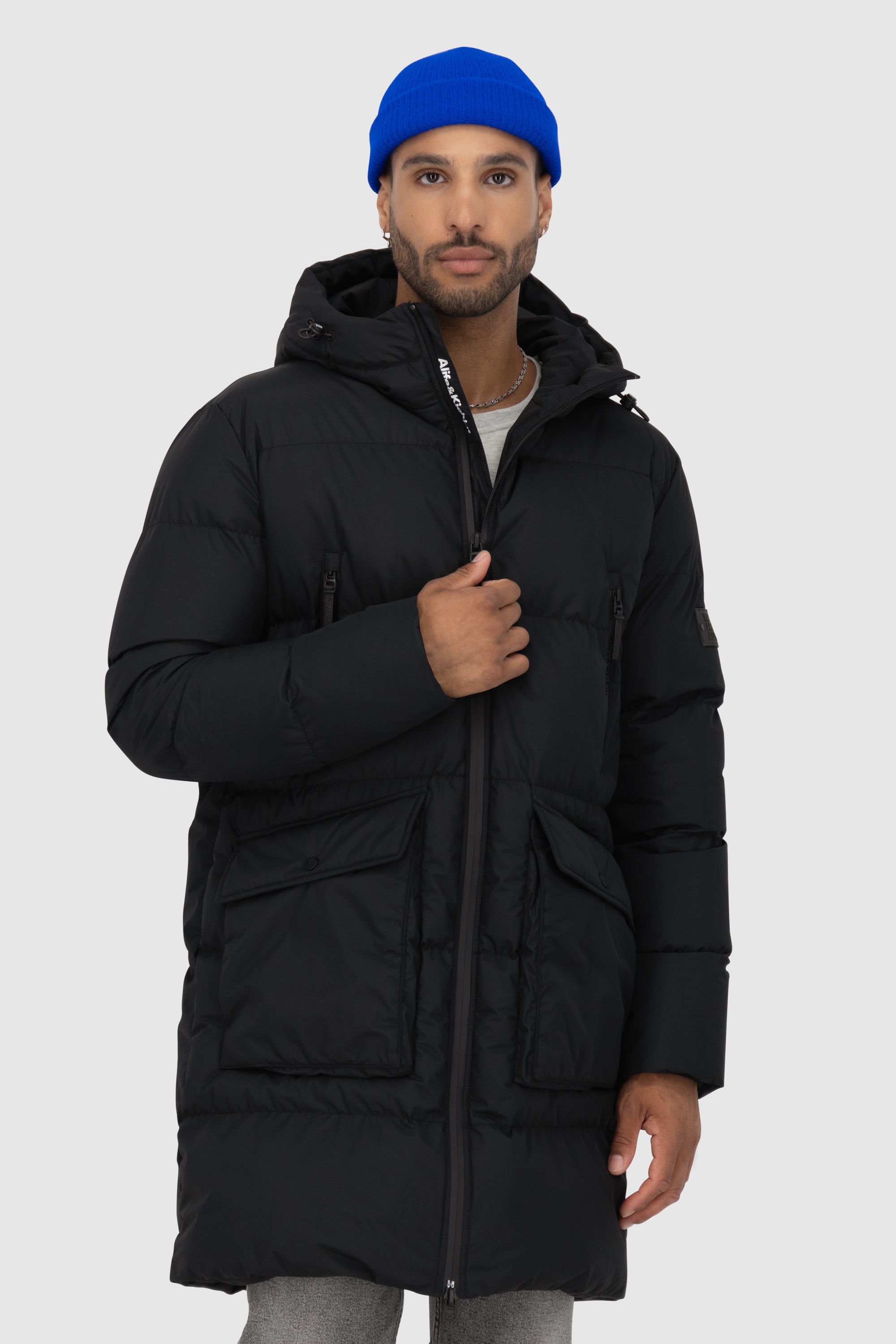 Alife & Kickin Steppjacke »Herren NinoAK A«, mit Kapuze, lange Jacke mit gefütterter Kapuze und bequemer Schnittform
