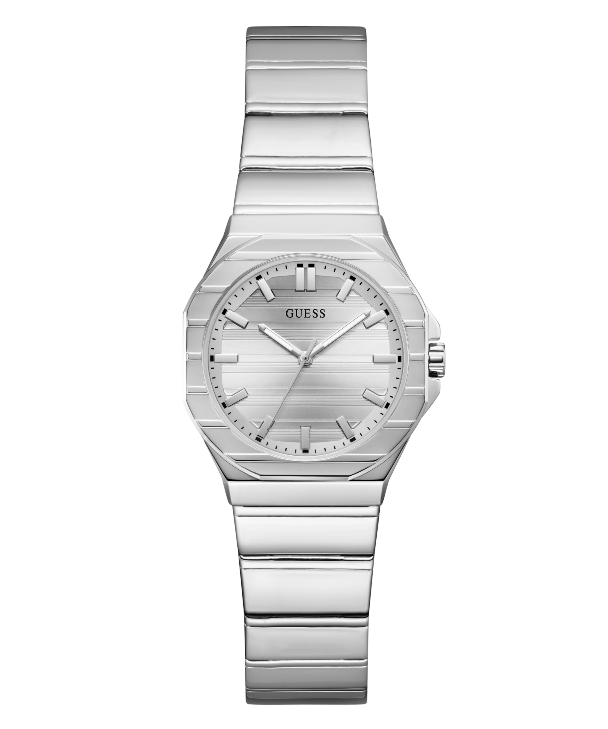 Guess Quarzuhr »JAQUELINE« Armbanduhr, Damenuhr, Edelstahlarmband, analog