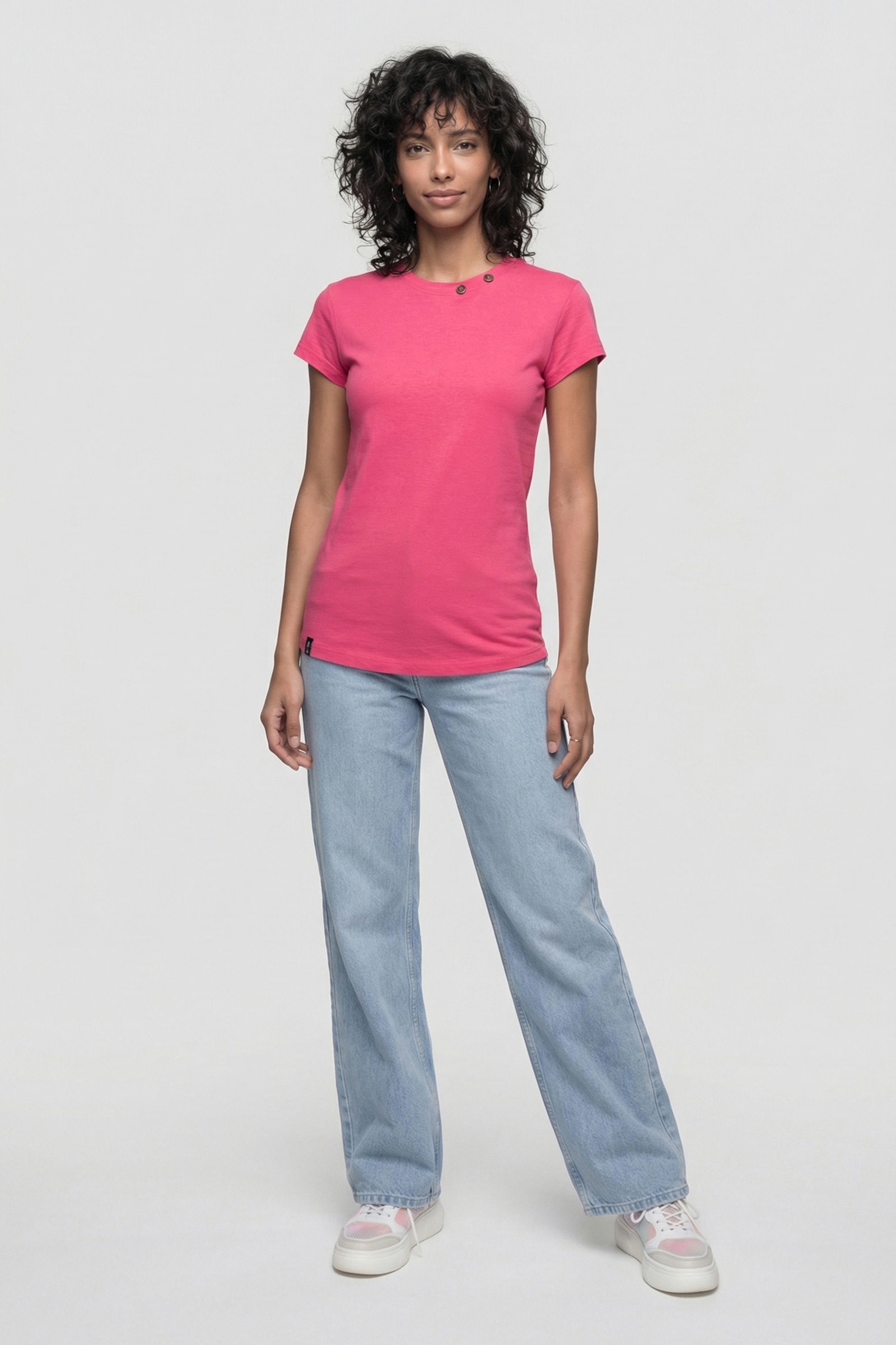 Alife & Kickin Rundhalsshirt leichtes T-Shirt aus Materialmix mit Rundhals und Modal