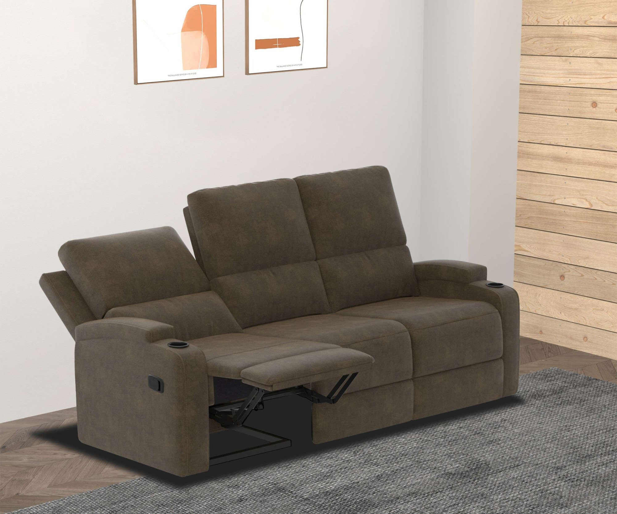 Home affaire 3-Sitzer »Napori«, Kinosofa mit 2 x Relaxfunktion und Getränkehalter