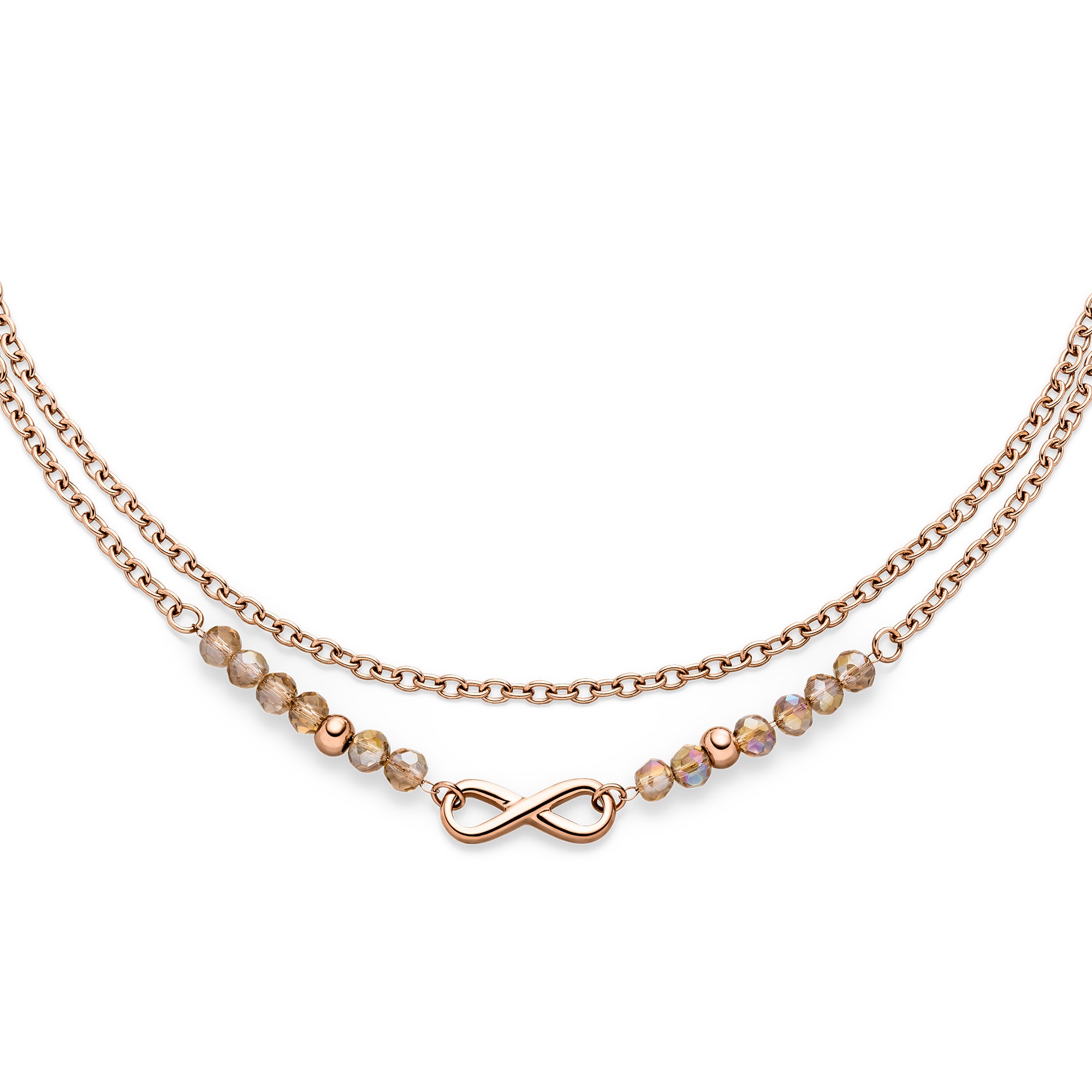 s.Oliver Armband »Infinity Beads, Unendlichkeitsschleife« mit Kristallstein (synth.)