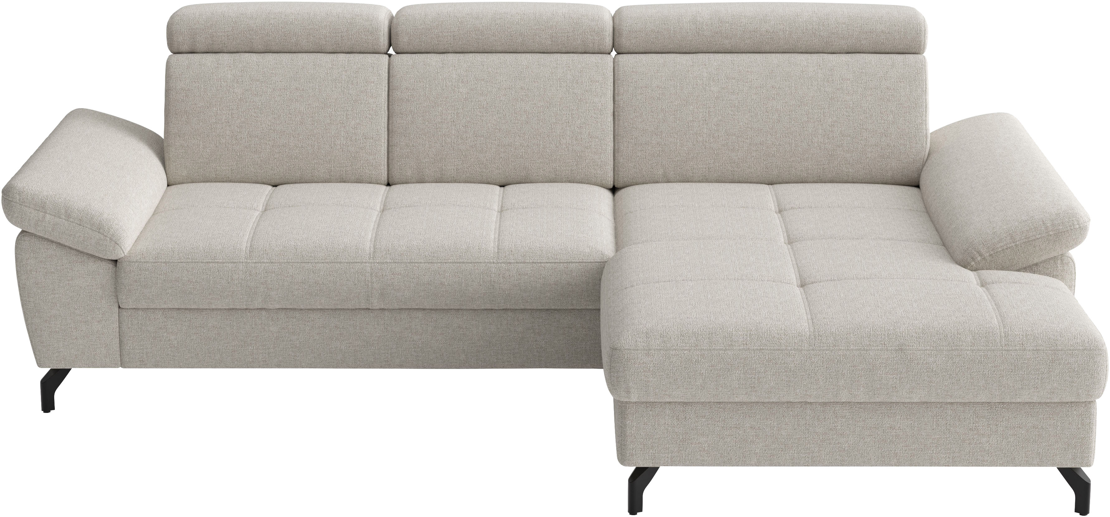 sit&more Ecksofa "Vanity, L-Form, B: 264 cm," Inkl.Sitz-,Kopf-und Armteilverstellung