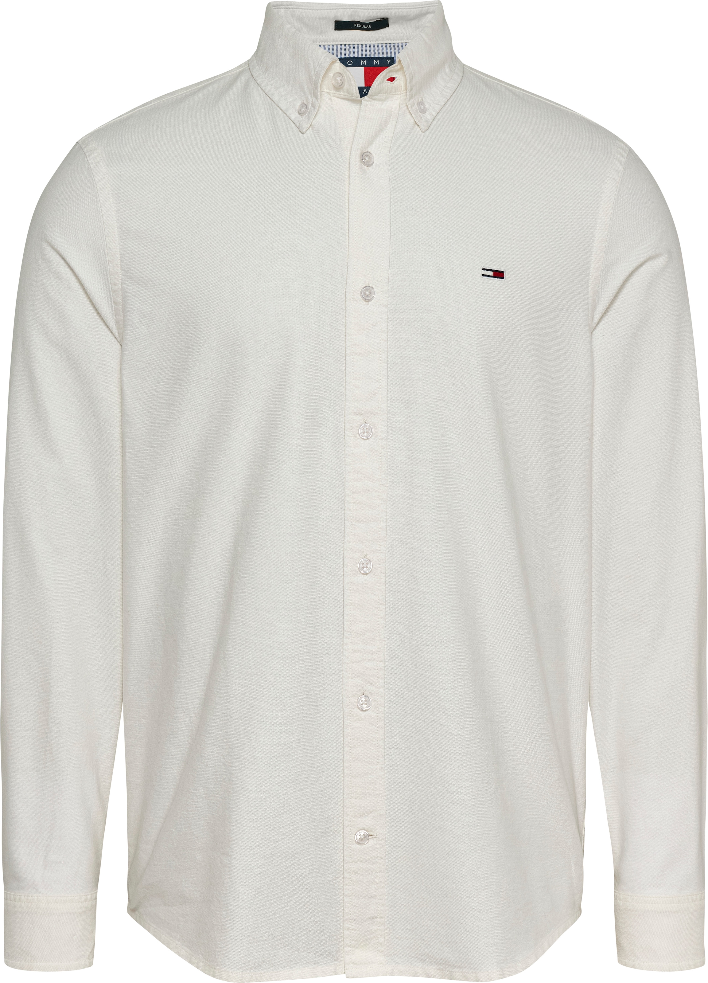 Tommy Jeans Langarmhemd »TJM REG OXFORD SHIRT EXT«, mit Logostickerei