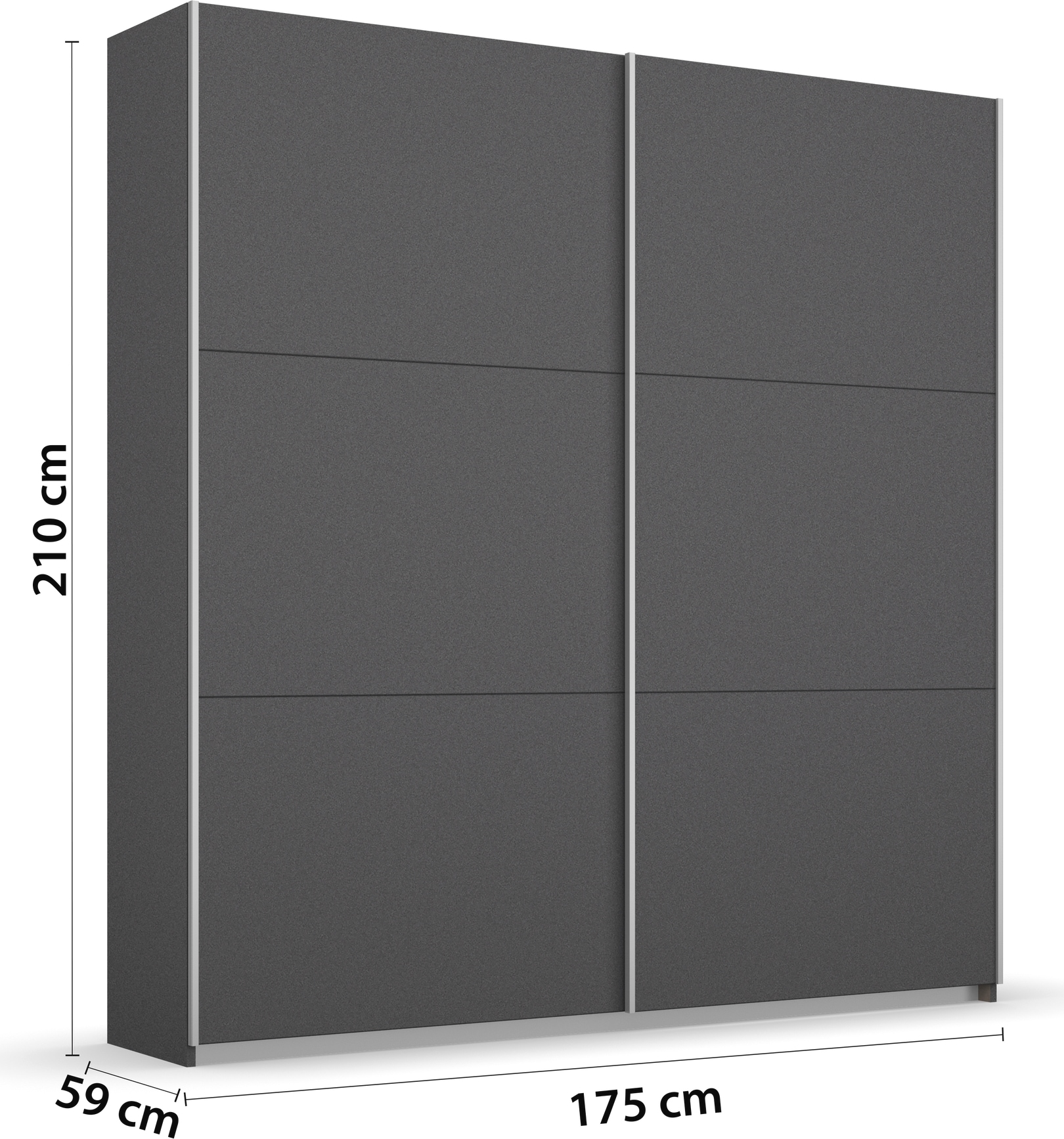 rauch Schwebetürenschrank »Kleiderschrank Garderobe TOPSELLER AURELIO mit 3 Ausstattungsvarianten«, 3 verschiedene Ausstattungsvarianten Griffe aus Metall MADE IN GERMANY