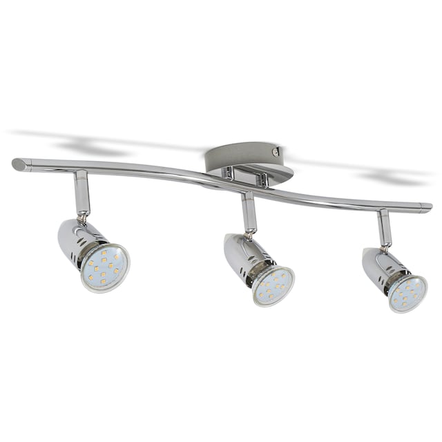 B.K.Licht LED Deckenleuchte, 3 flammig-flammig, LED Design Deckenlampe  Spot-Strahler GU10 modern chrom inkl. 3W 250lm | BAUR