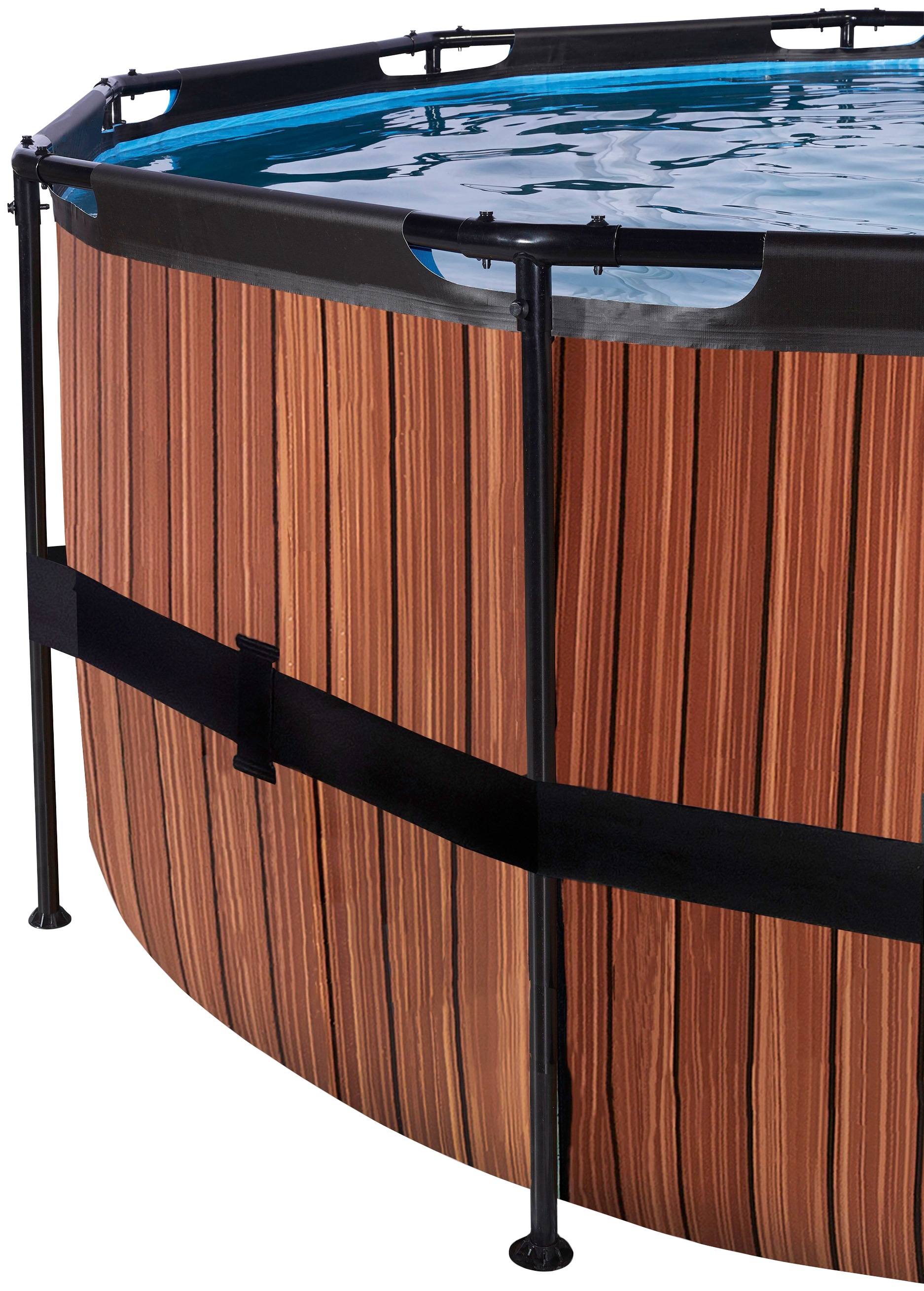 EXIT Framepool »inkl. Sicherheitsleiter«, (Set, 4 tlg.), ØxH: 450x122 cm, mit Kartuschenfilteranlage und Filterkartusche