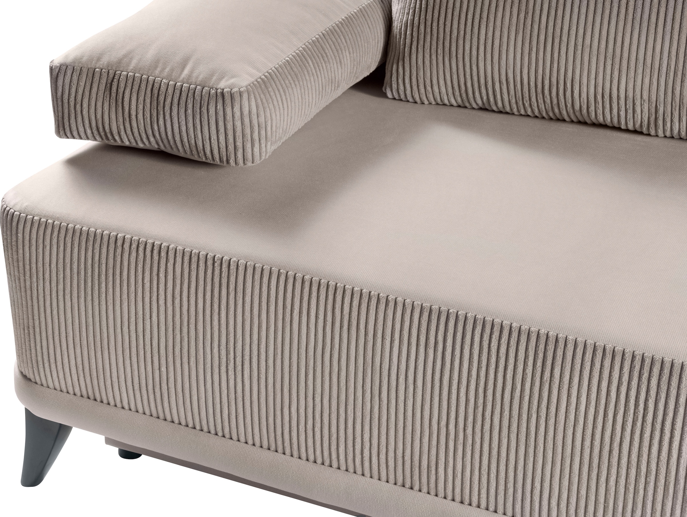 WERK2 Schlafsofa »Rosso Federkern, Bettkasten, Bettfunktion, Komfortsitzhöhe 45cm« Cord, Schlaffunktion, Bettkasten