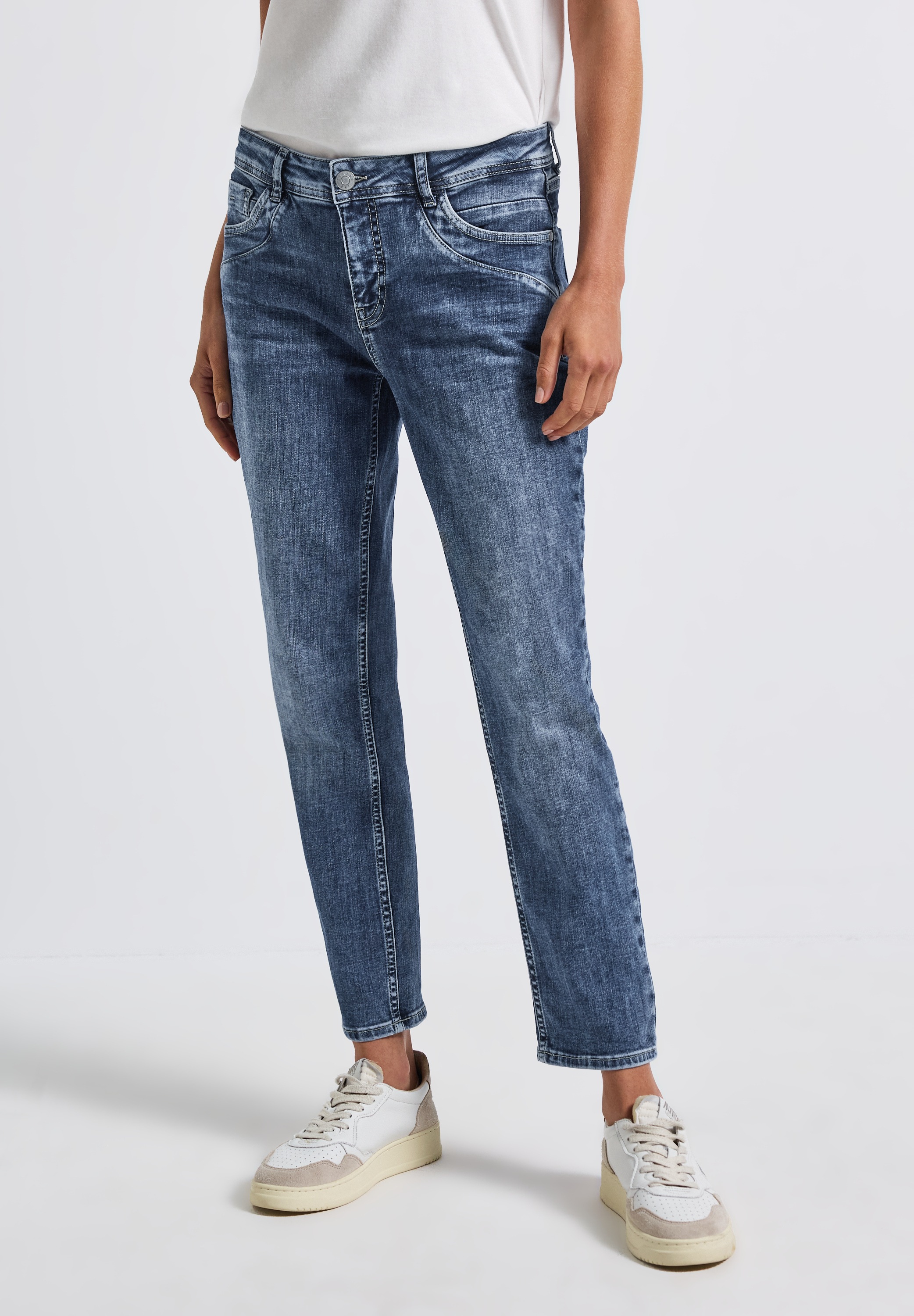 STREET ONE Loose-fit-Jeans, Middle Waist günstig online kaufen