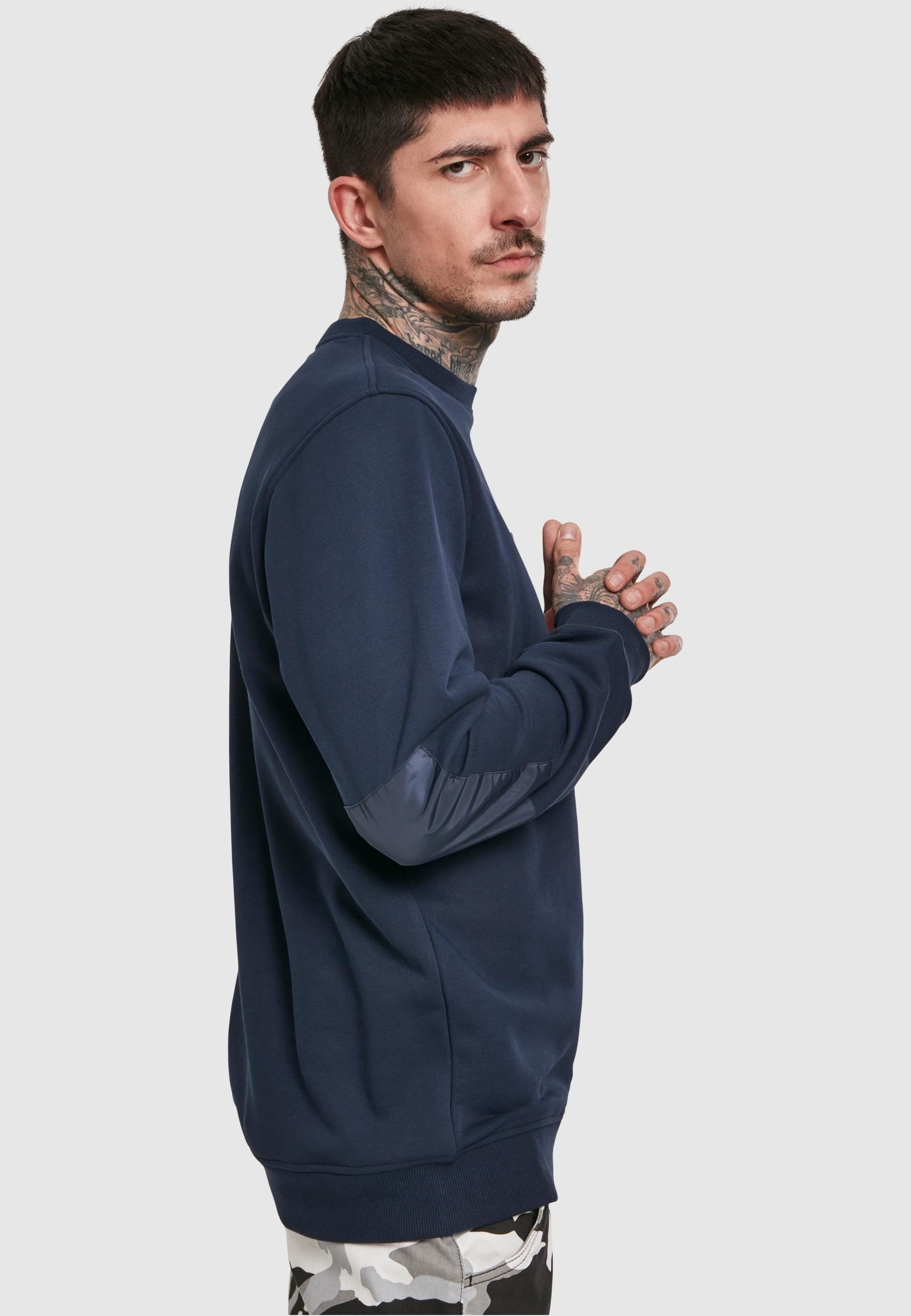 URBAN CLASSICS Rundhalspullover »Urban Classics Herren Military Crew«, (1 tlg.)