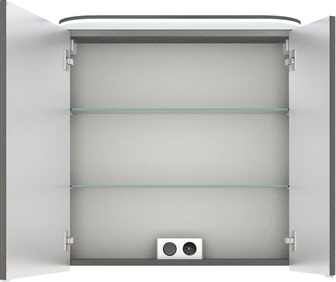 Saphir Badmöbel-Set »Balto Sprint 2-teilig, Mineralmarmor-Waschtisch mit LED-Spiegelschrank«, (2 St.), Badezimmer Set inkl. Türdämpfer, 70 cm breit, 2 Türen, 2 Schubladen