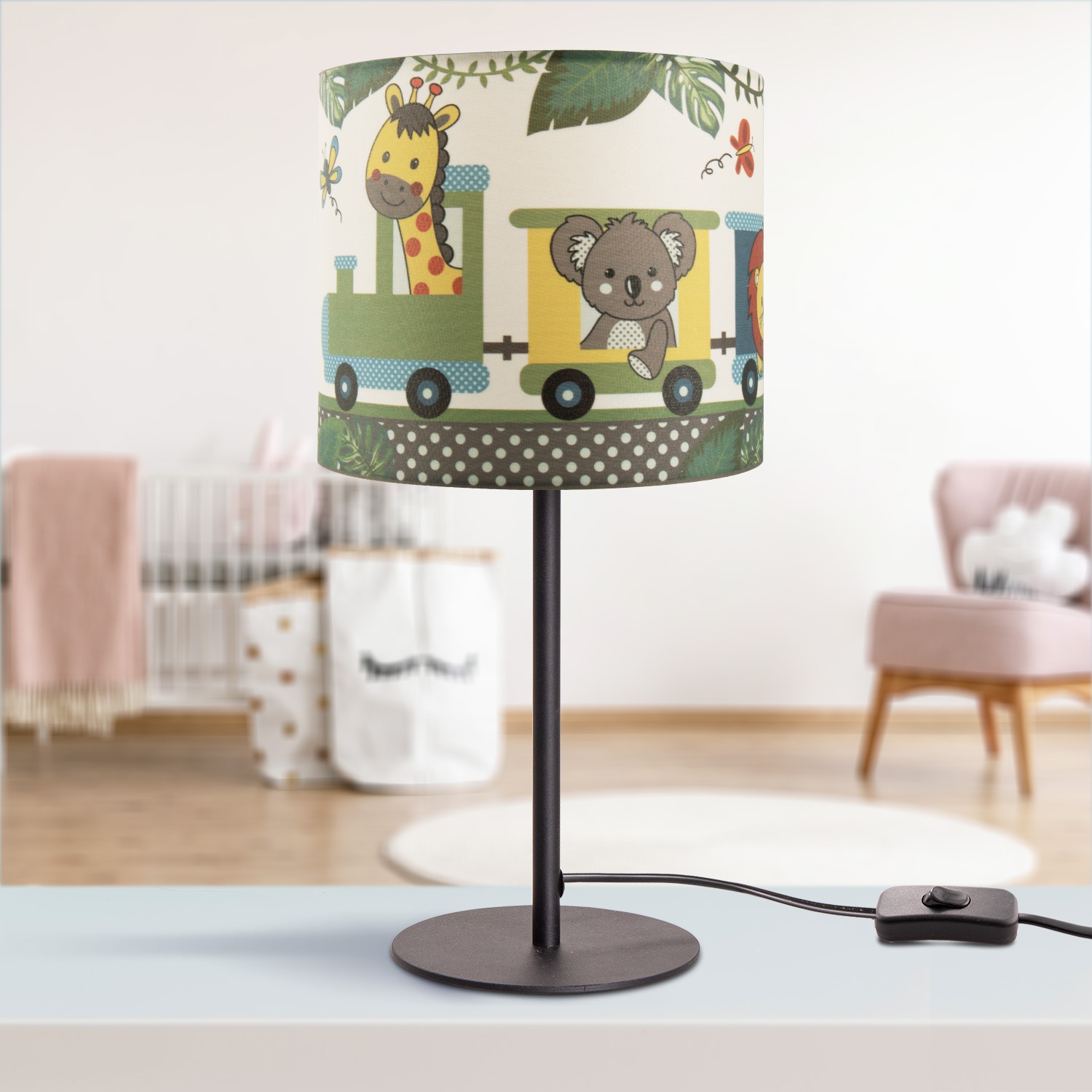 Paco Home Tischleuchte »Diamond 635«, 1 flammig-flammig, Kinderlampe LED  Kinderzimmer Lampe Zug Mit Tieren, Tischleuchte E14 im Sale | BAUR