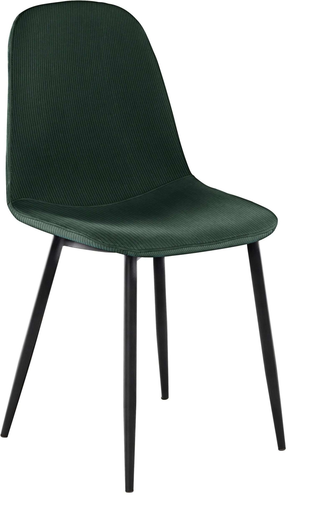 INOSIGN Essgruppe »Danny-Miller«, (Set, 5 tlg., Set 100 cm), Glastisch 100x100 cm mit 4 Stühlen in Cord, Gestell aus Metall