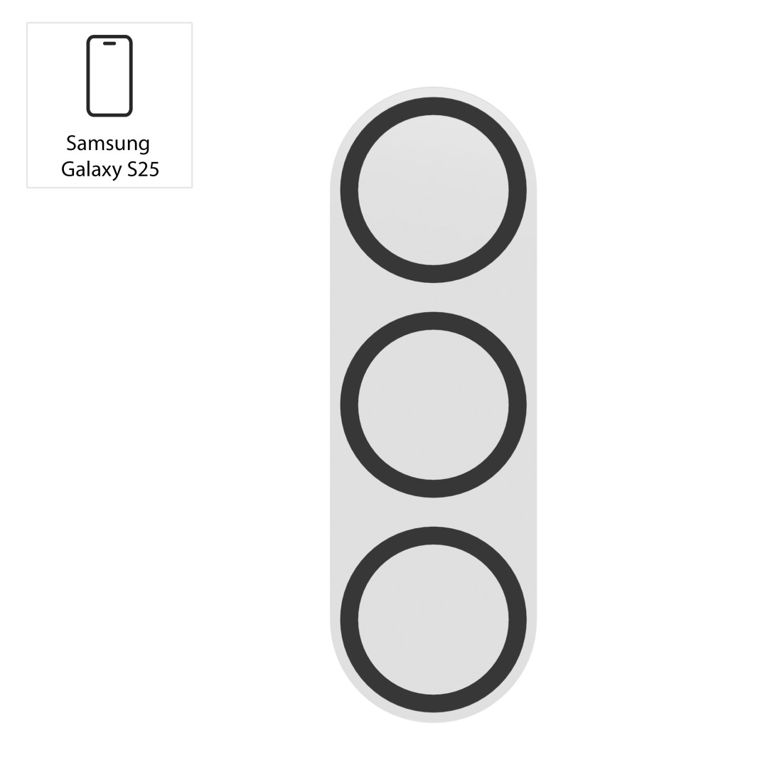 Hama Kameraschutzglas »Kameraschutz "Cam Protect" für Samsung Galaxy S25, stoßfest, kratzfest«, für Samsung Galaxy S25