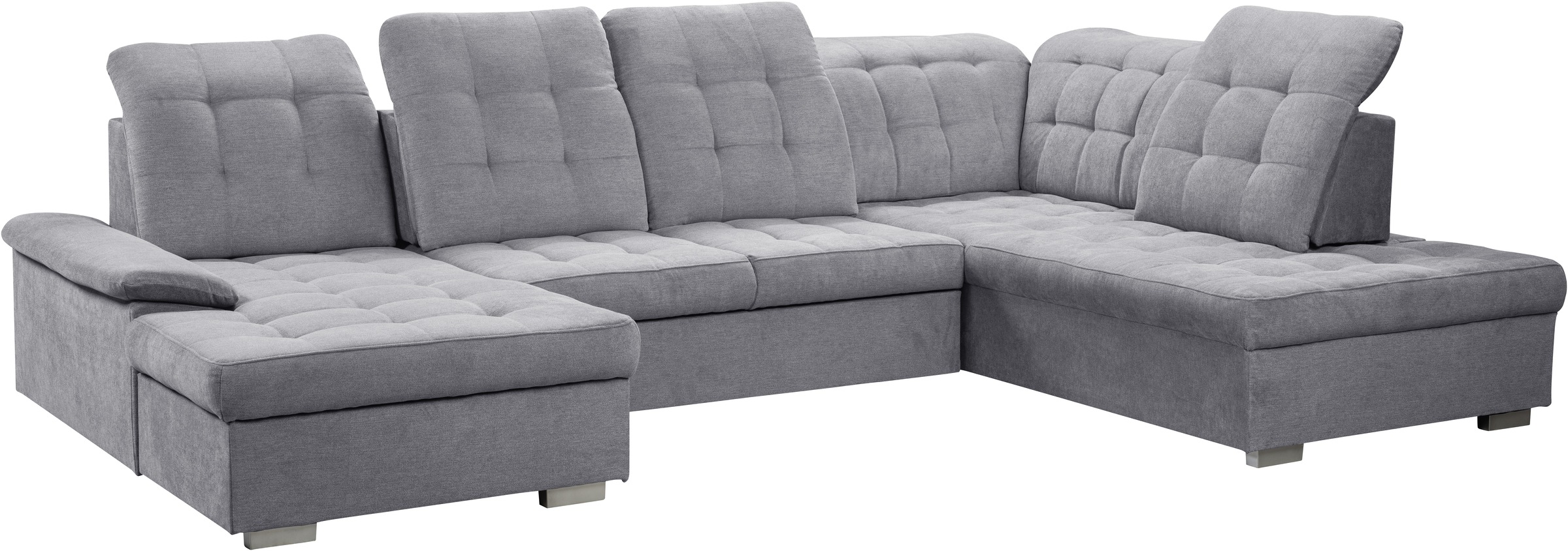 WERK2 Wohnlandschaft »Kordula-New Multifunktion Couch, Breite 332cm, U-Form«, Sofa in U-Form mit Schlaffunktion & Bettkasten, Schlafcouch
