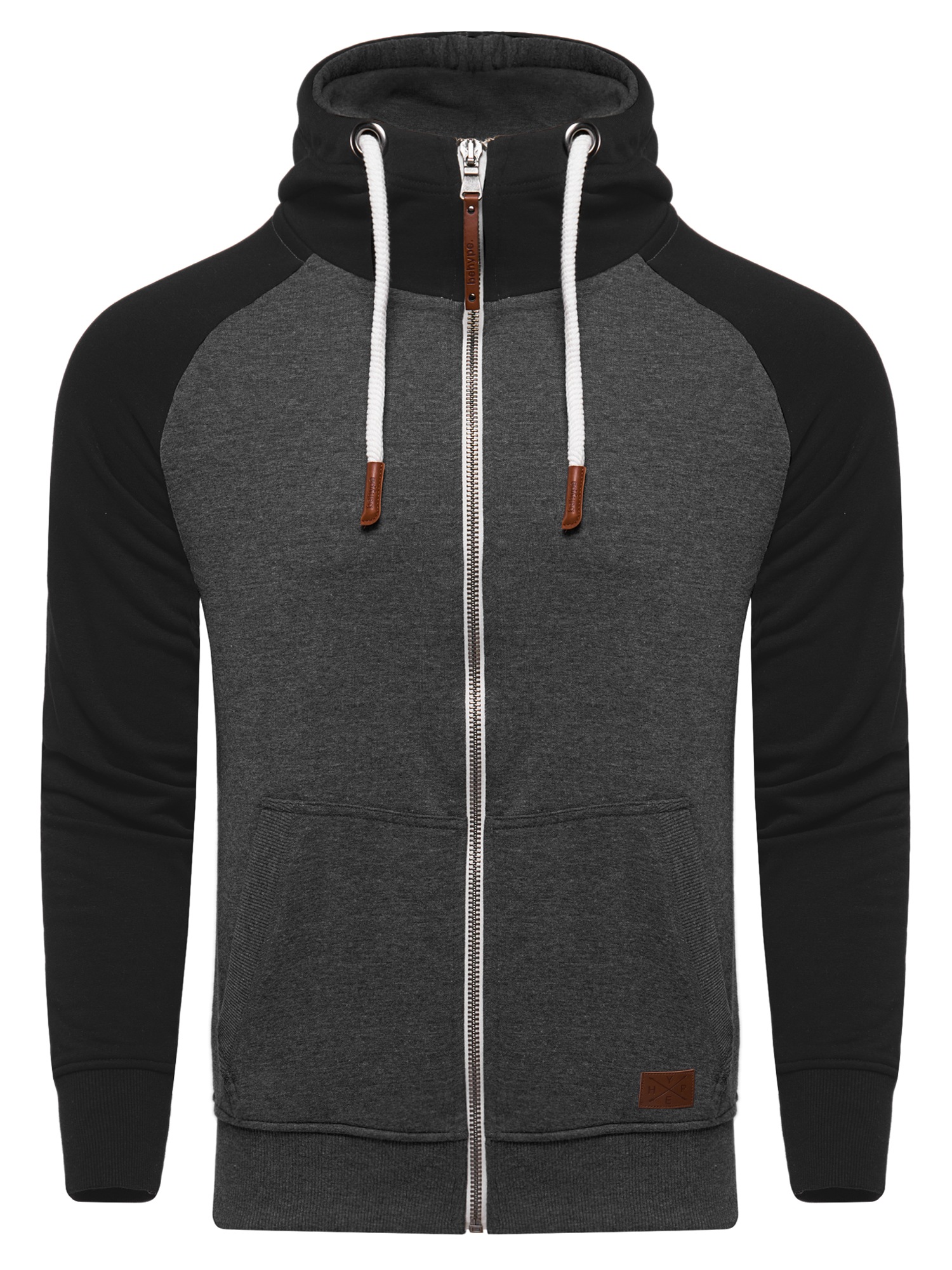 behype Sweatjacke »HENRAY«, mit erhöhtem Kragen