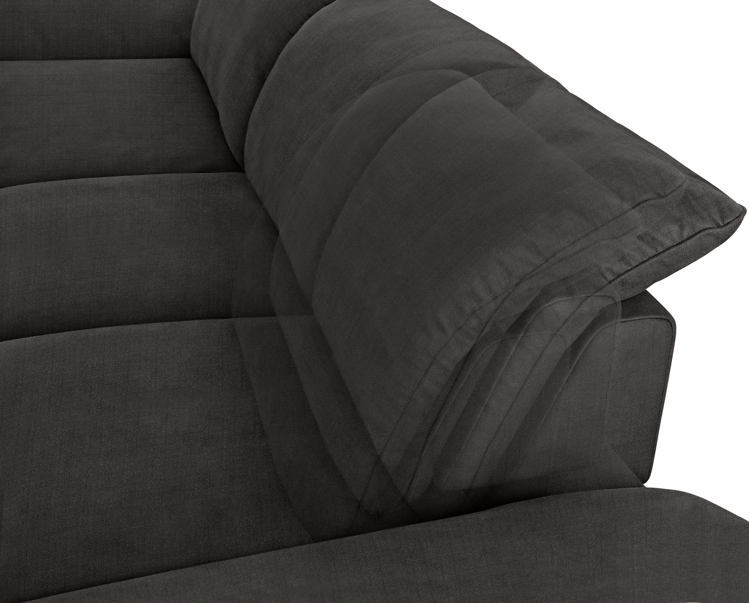 W.SCHILLIG Ecksofa »enjoy&MORE, Designsofa, bequem, zeitlos und elegant, L-Form«, Sitztiefenverstellung, Füße schwarz pulverbeschichtet, Breite 340 cm
