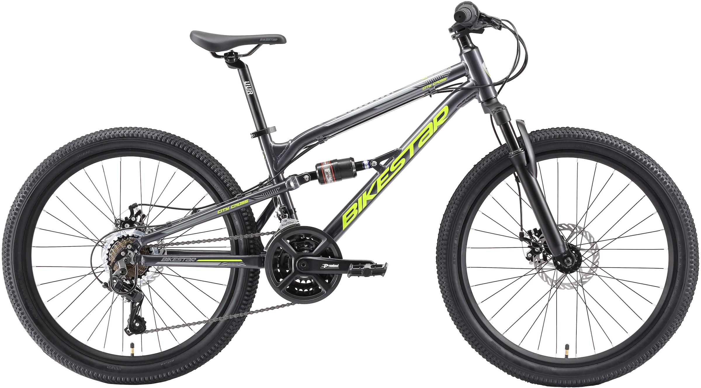 Bikestar Jugendfahrrad, 21 Gang, Shimano, RD-TY21 Schaltwerk, Kettenschaltung