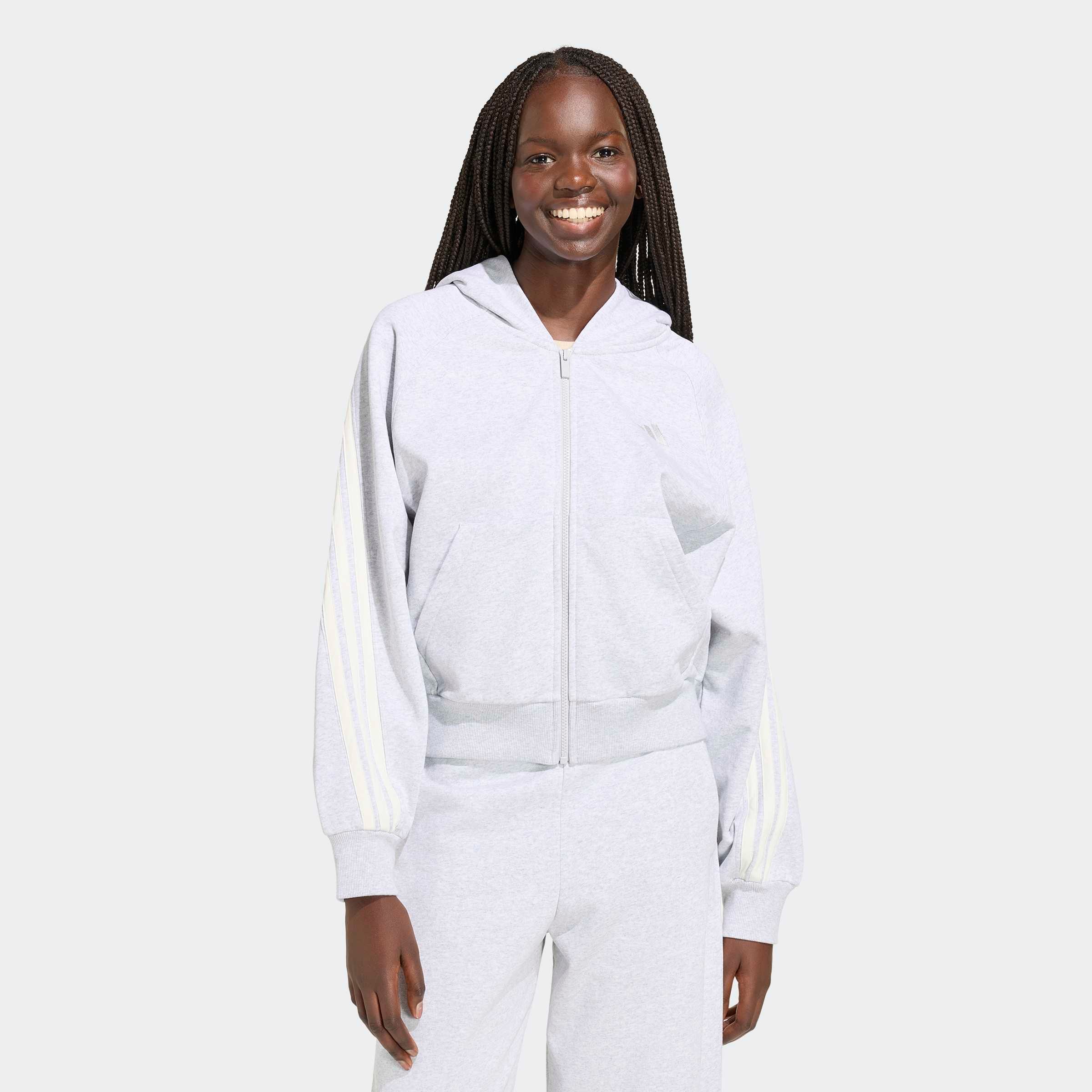 adidas Sportswear Kapuzensweatshirt "W AK 3S FZ HD", für Erwachsene, mit Kapuze, in normaler Länge
