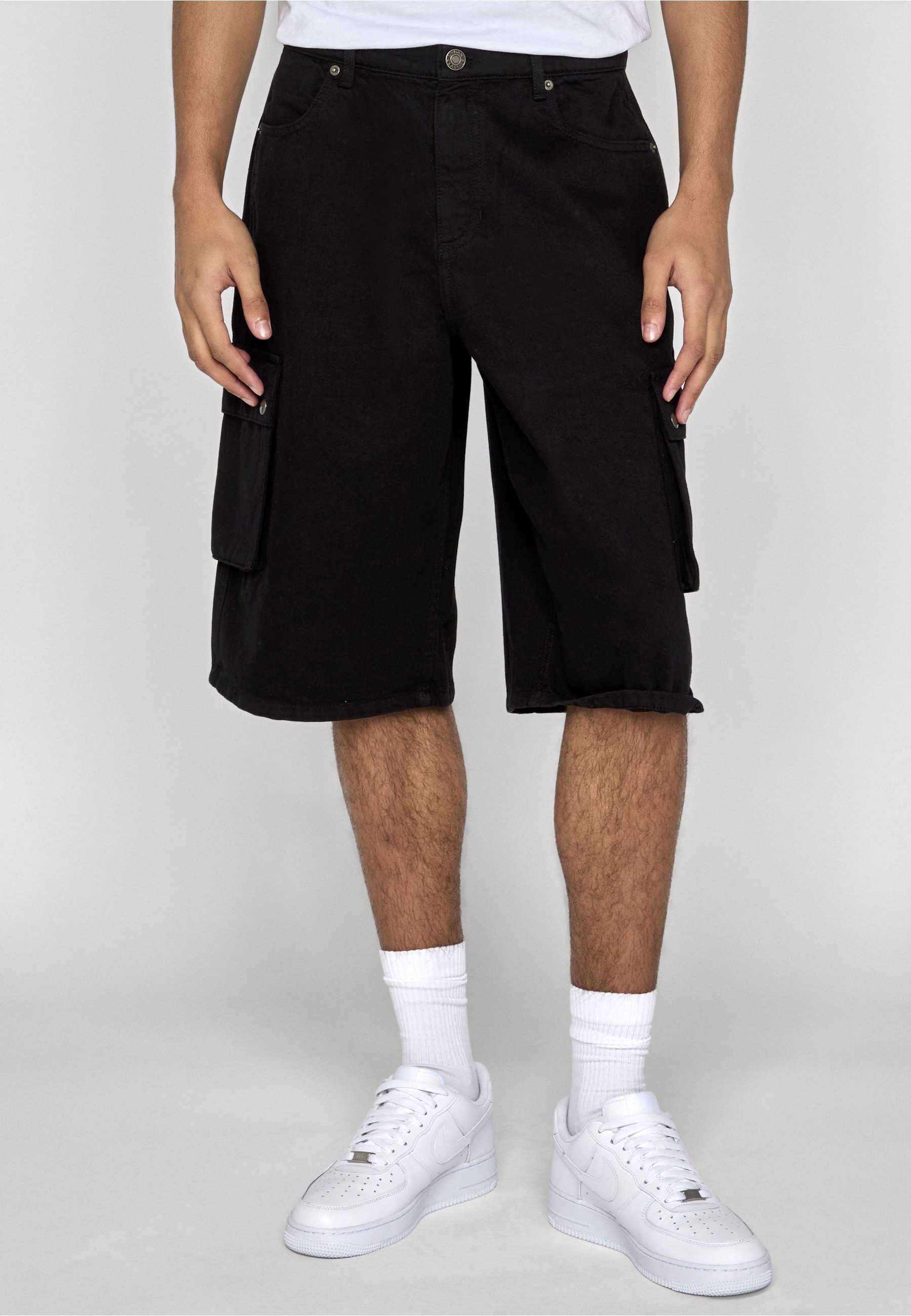 URBAN CLASSICS Cargoshorts »Urban Classics Washed Workwear Cargo Shorts«