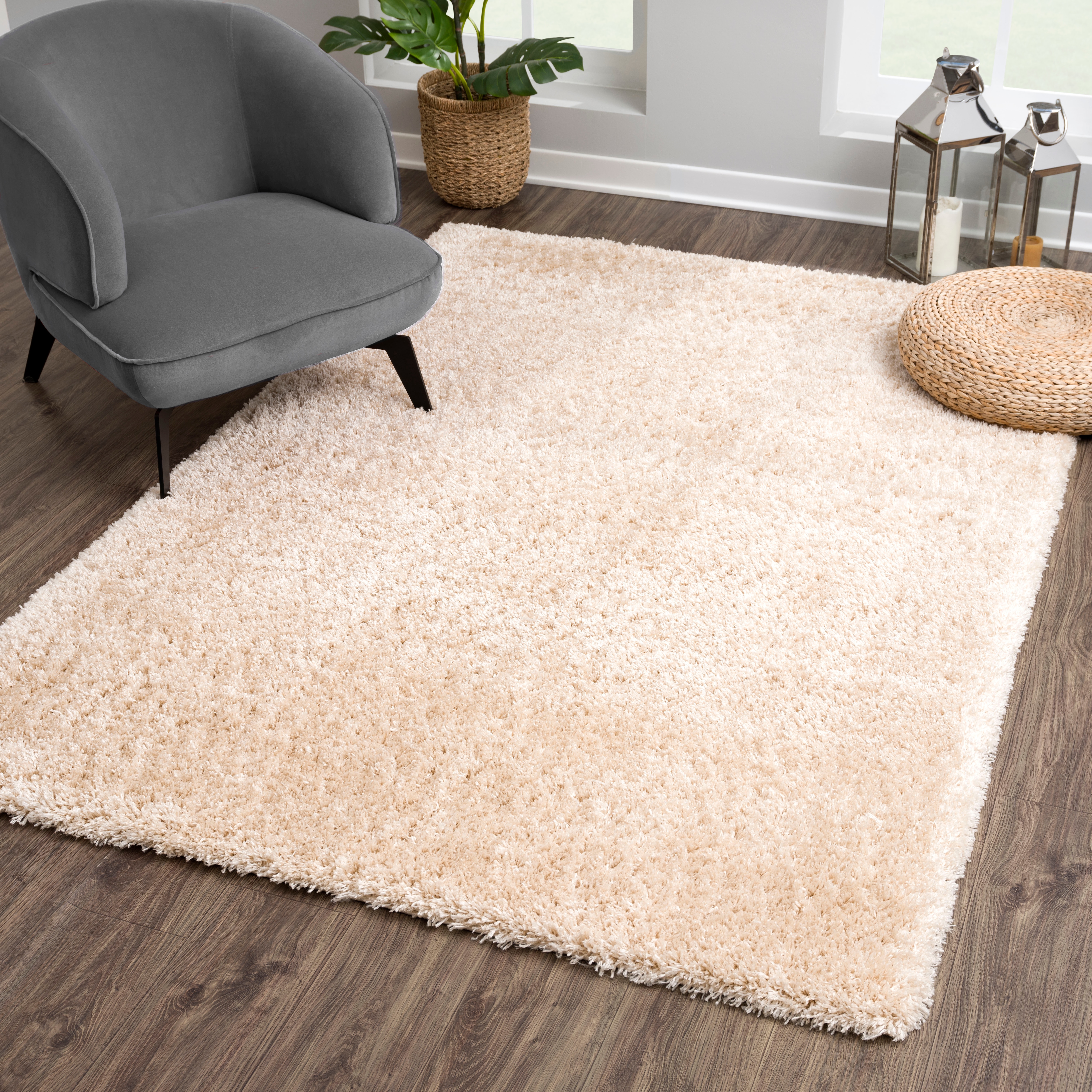 Sanat Hochflor-Teppich "Porto, auch als Läufer und in Rund erhältlich" rechteckig 45 mm Höhe Wohnzimmer, Langflor, Shaggy,weich