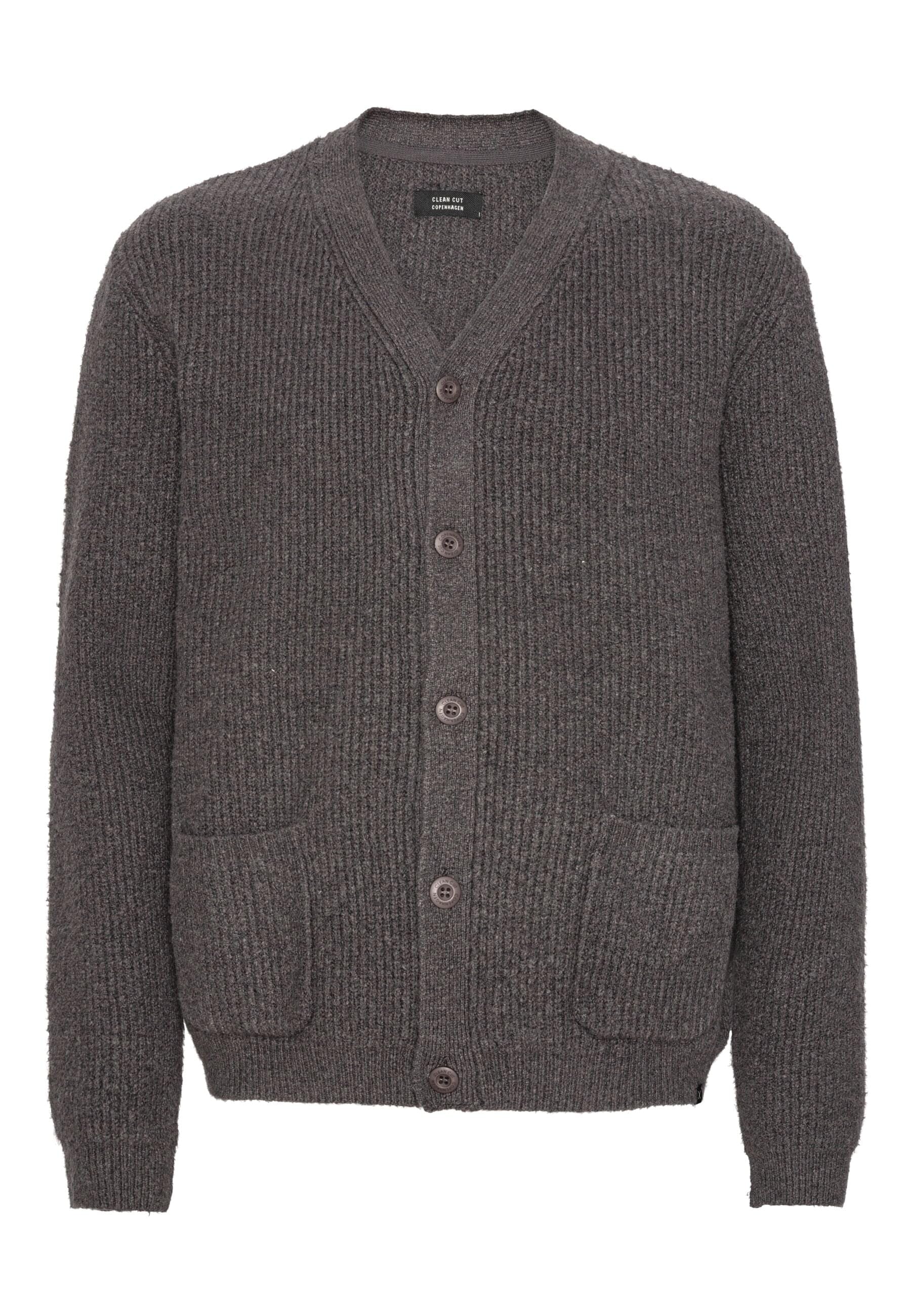 Clean Cut Copenhagen Strickfleecejacke "Clean Cut Copenhagen Brooks Cardiga günstig online kaufen