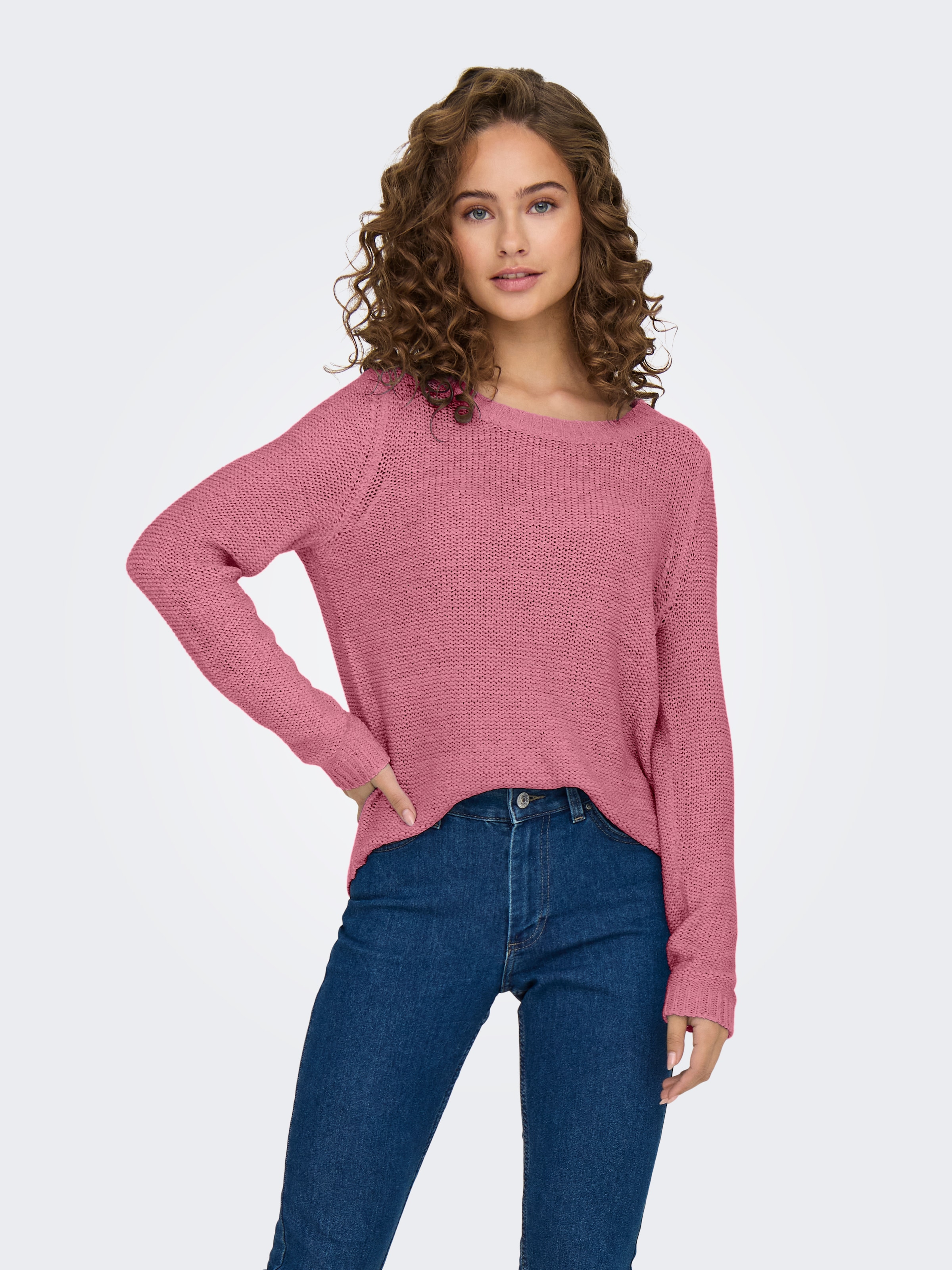 ONLY Strickpullover "ONLGEENA XO L/S PULLOVER KNT NOOS" mit Rundhalsausschn günstig online kaufen