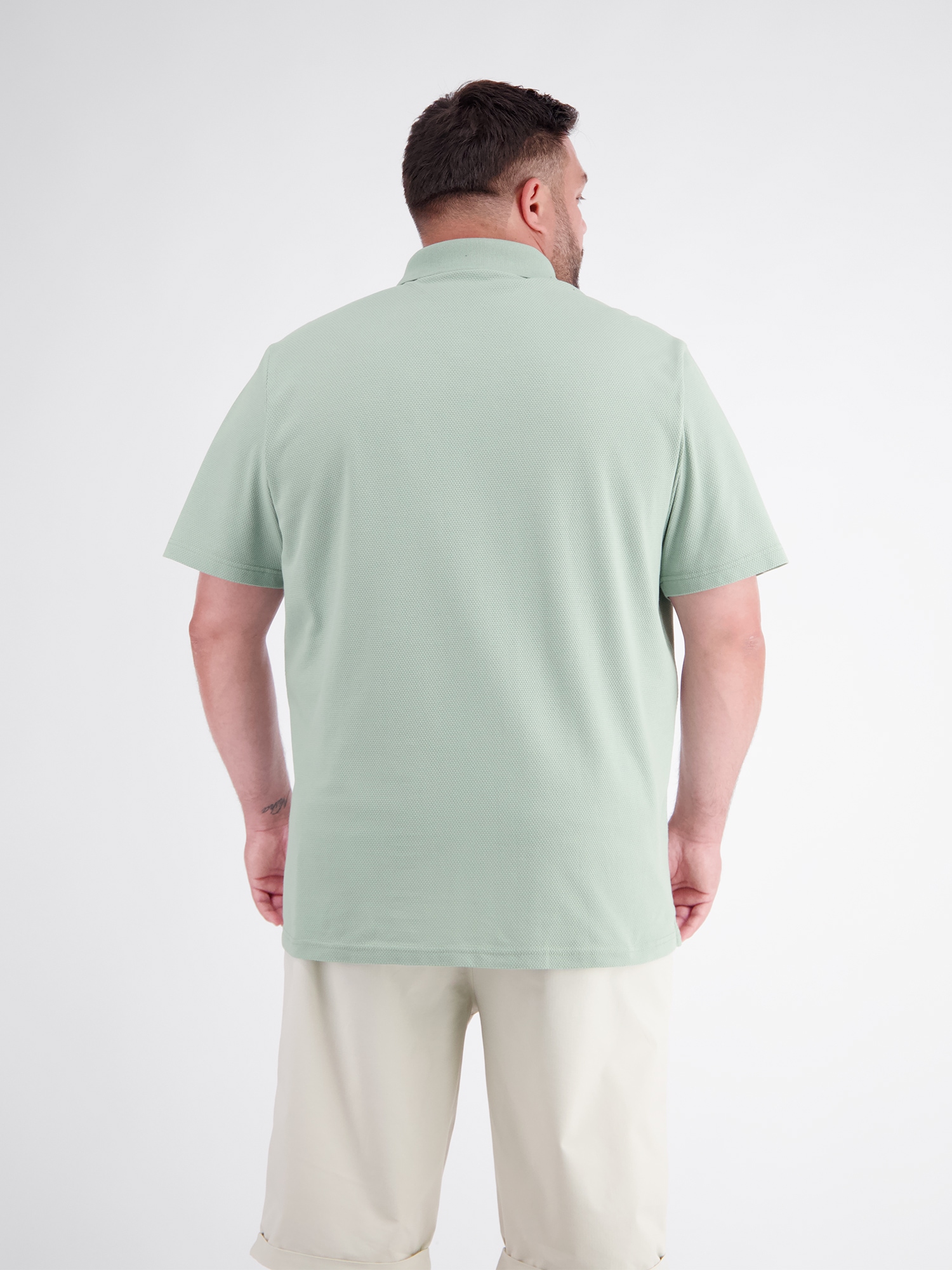 LERROS Poloshirt »Maskulines Poloshirt mit griffiger Struktur in großen Größen«