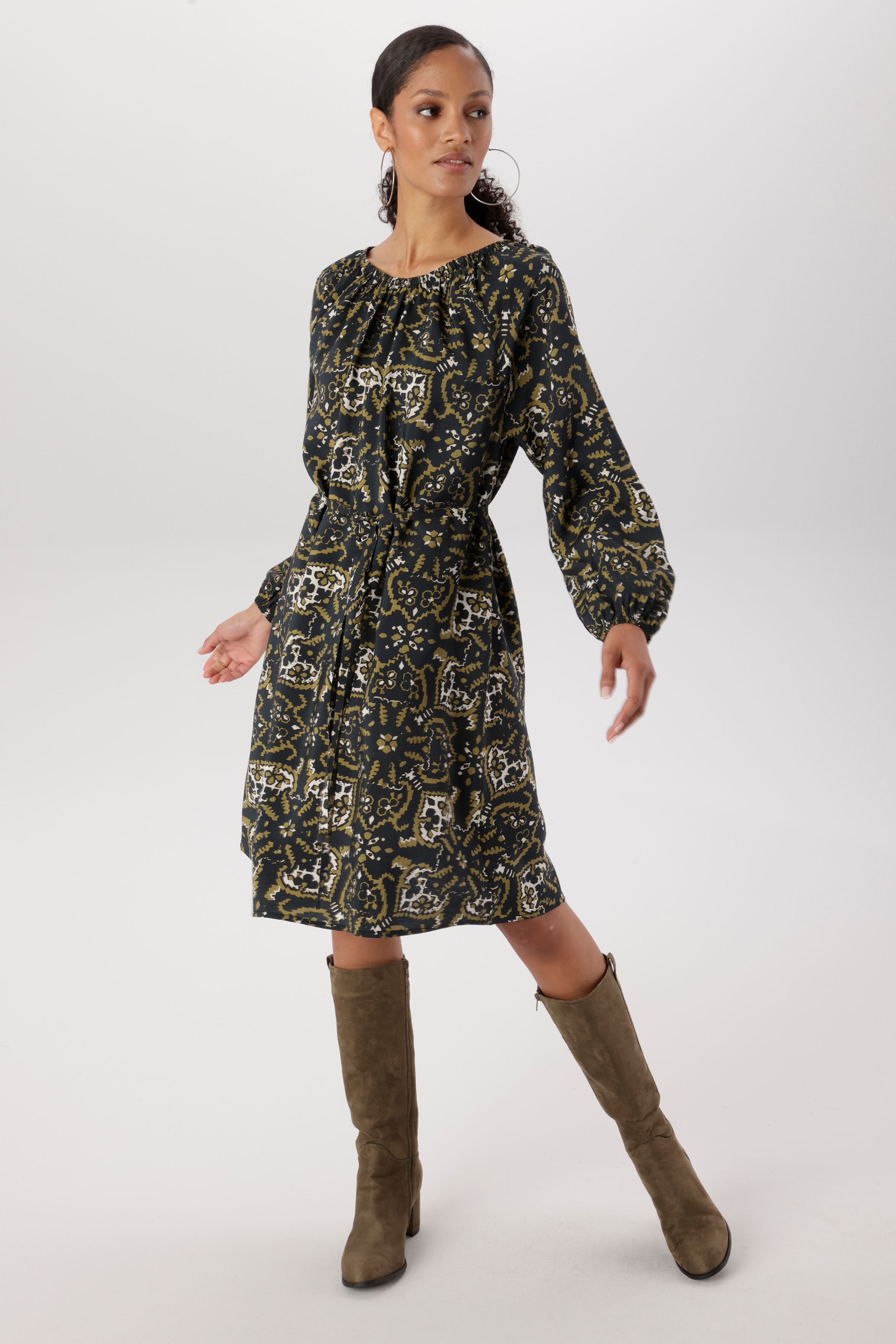 Aniston SELECTED Blusenkleid 2 tlg. mit elastischen Gummizug am Ausschnitt - NEUE KOLLEKTION