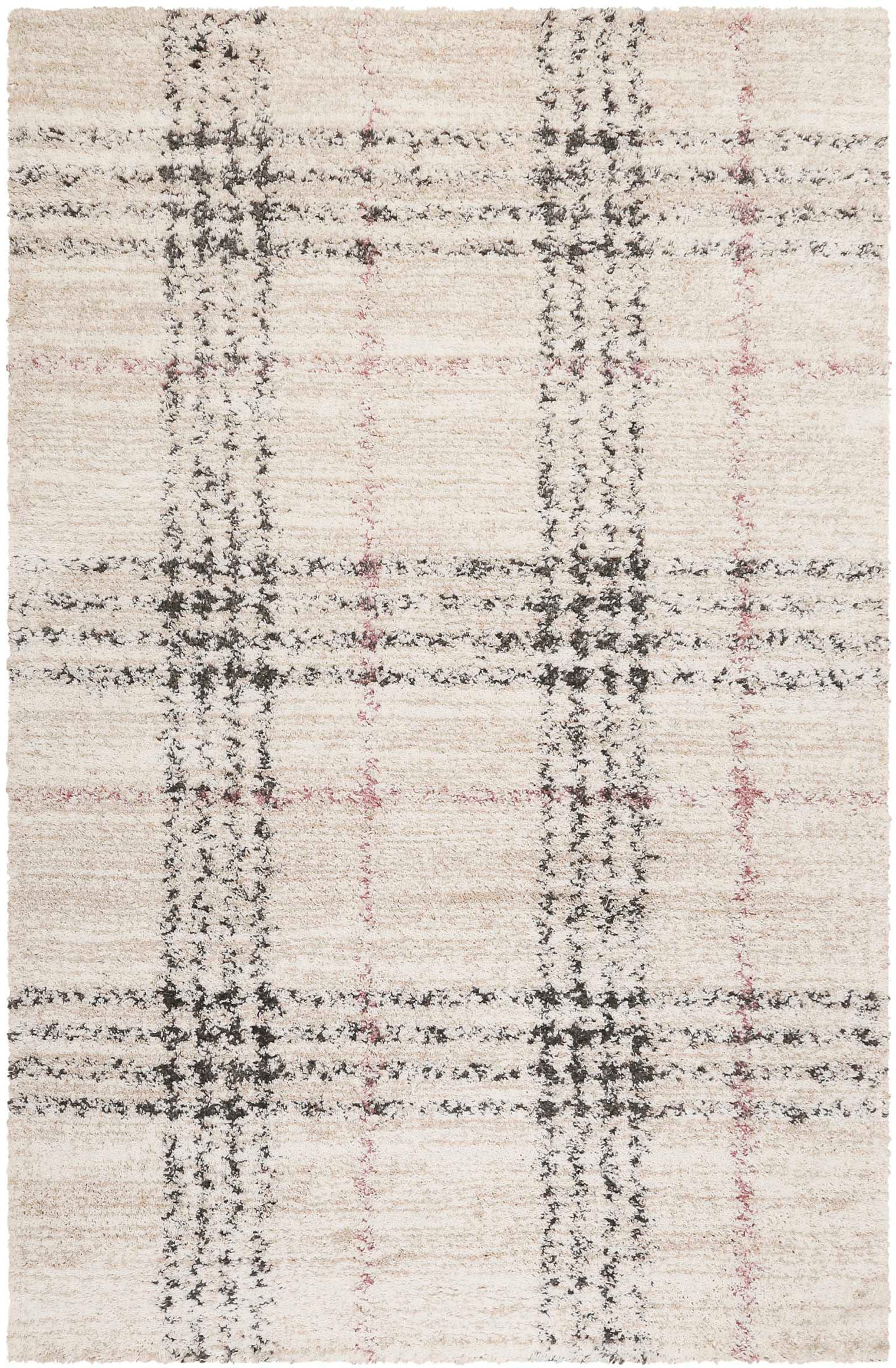 Esprit Hochflor-Teppich »Nora ESP-80336«, rechteckig, 30 mm Höhe, Shaggy, Langflor, mit Karo-Muster, Wohnzimmer