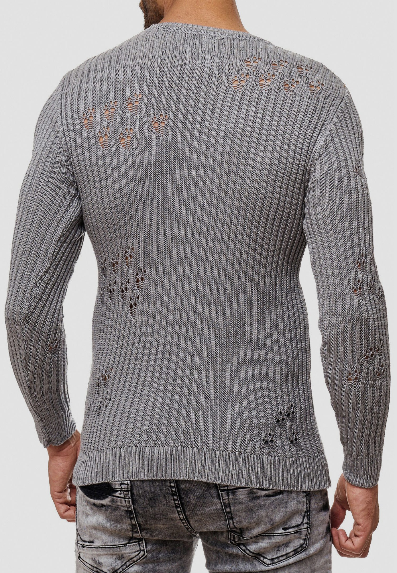 Rusty Neal Strickpullover, im lässigen Used-Look