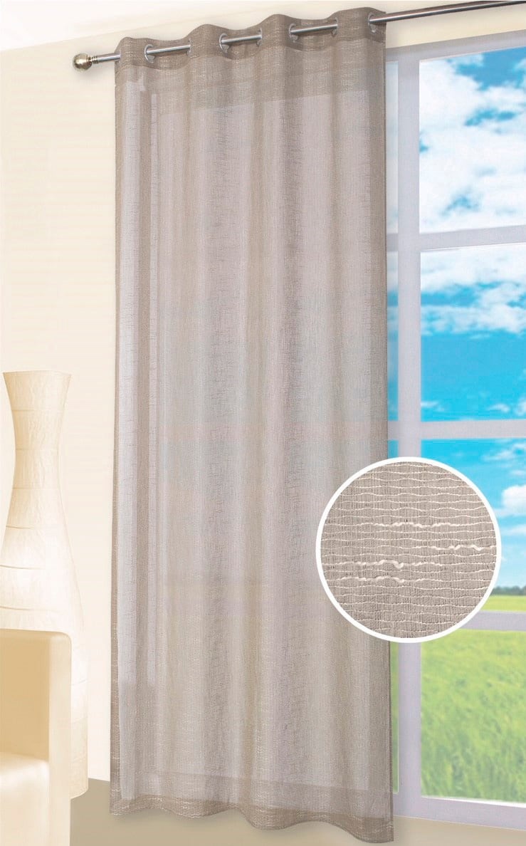Gardine HEINE HOME, B:140cm H:145cm, grau, Polyester, Gardinen