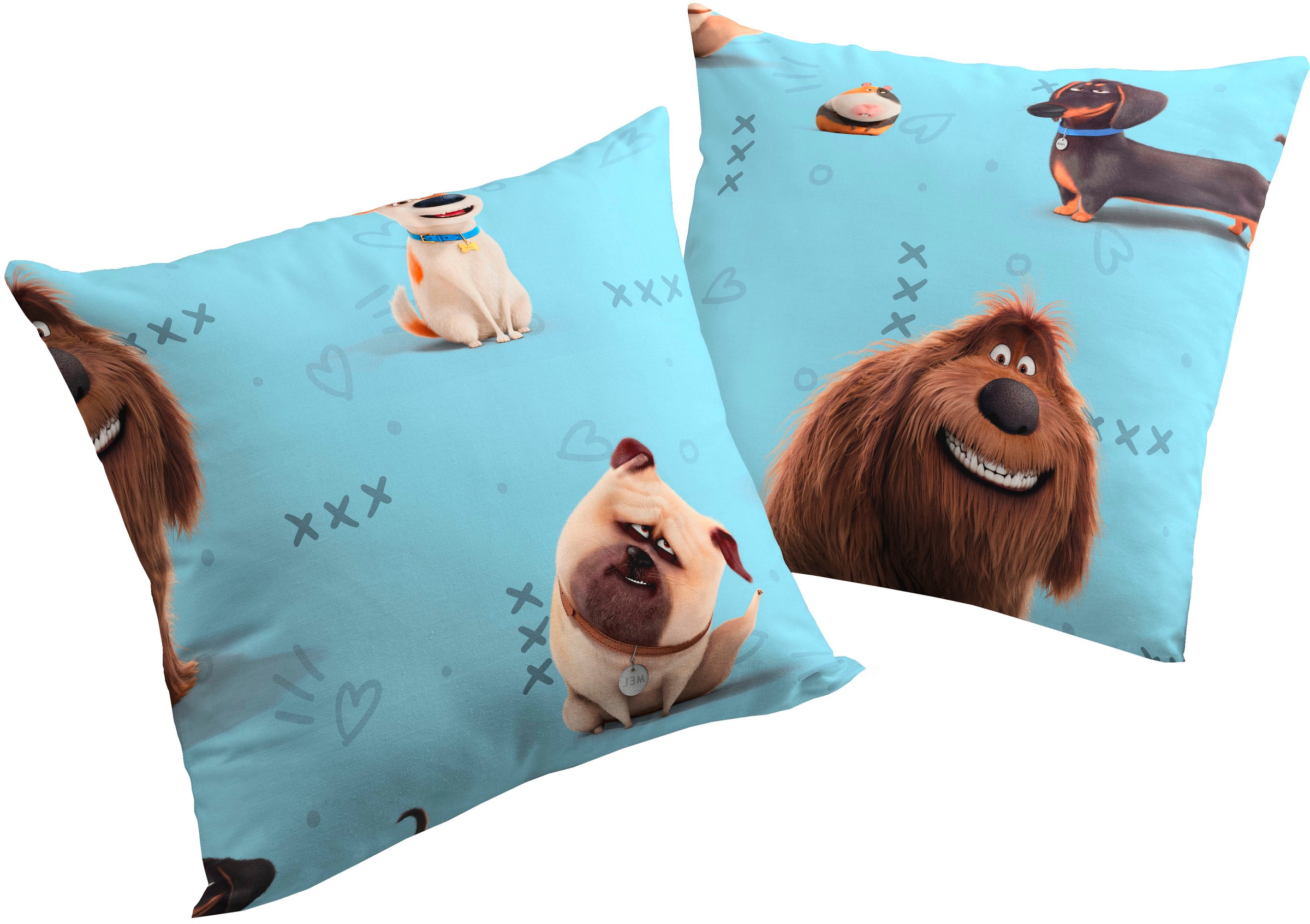 Wirth Dekokissen "Pets" Universal Pictures, Kissenhülle ohne Füllung, 2 Stü günstig online kaufen