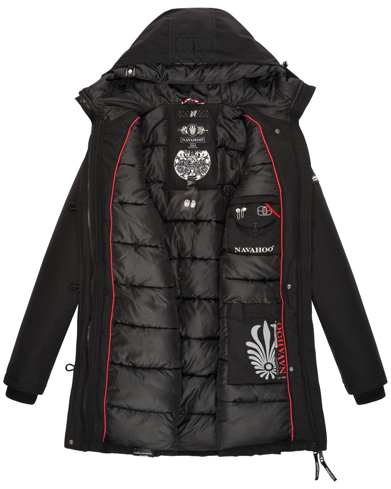 Navahoo Winterjacke »Freezestoorm« mit Kapuze Warm gefütterter Damen Wintermantel