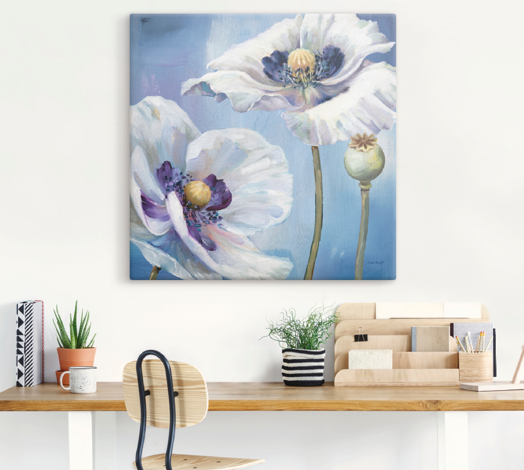 Artland Wandbild »Blauer Tanz II«, Blumen, (1 St.), als Leinwandbild, Poster in verschied. Größen