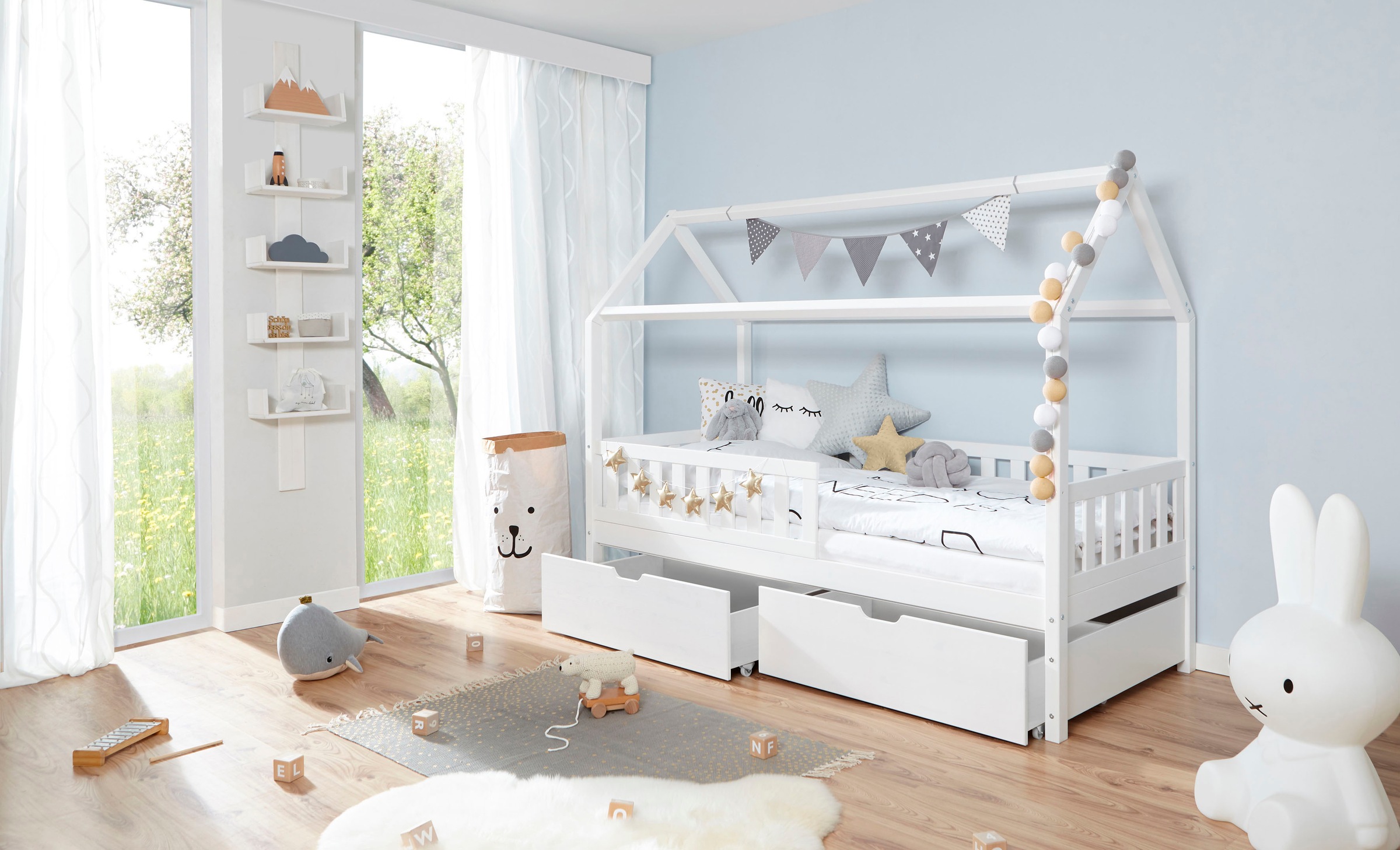 Ticaa Hausbett "Traumhaus", Hausbett, inkl. Schubkasten, Rollrost und Matra günstig online kaufen