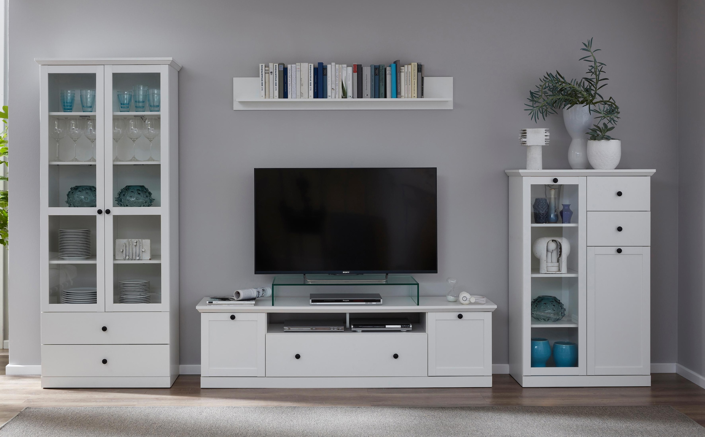Home affaire Wohnwand "Örebro" Set, 4 Stk. tlg. zeitloser Landhausstil, mit günstig online kaufen