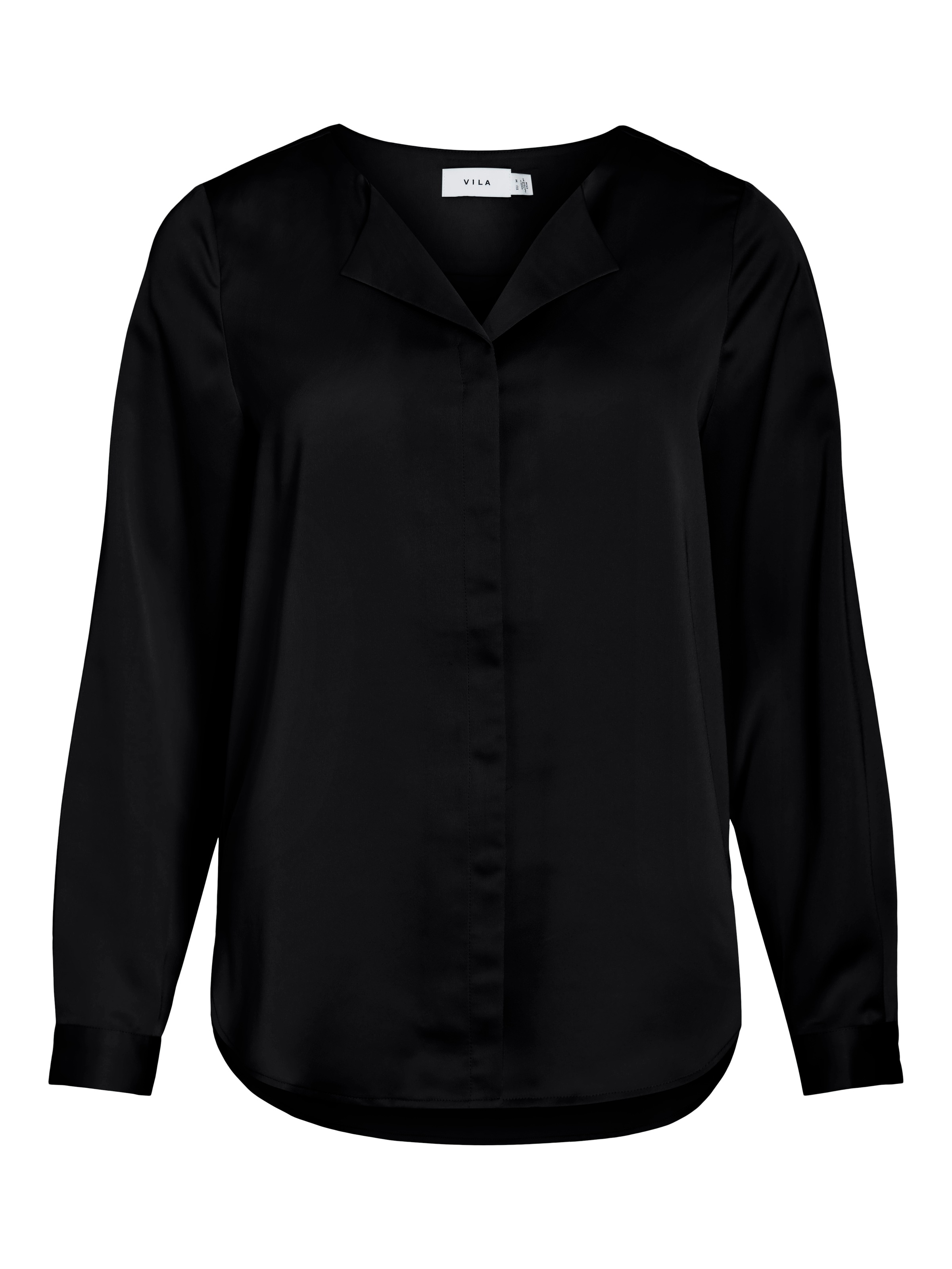 Vila Hemdbluse »VIELLETTE V-NECK L/S SATIN SHIRT - NOOS«