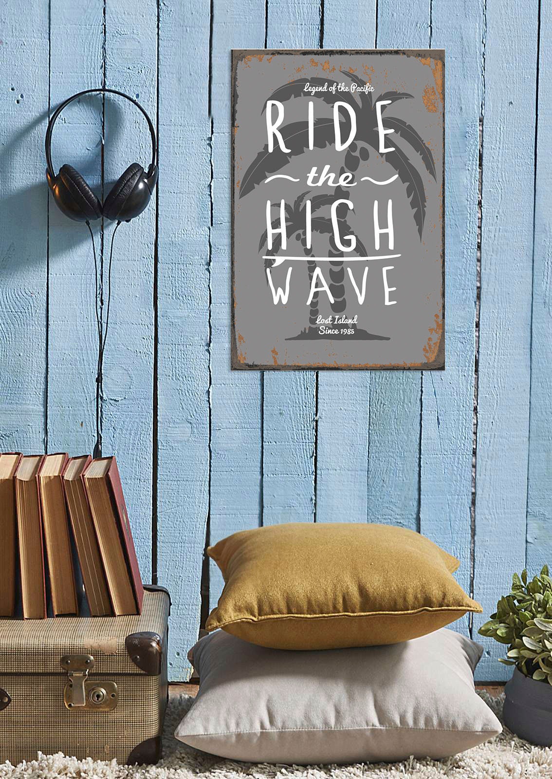 queence Metallbild "High Wave", Strand, (1 St.), Stahlschilder günstig online kaufen