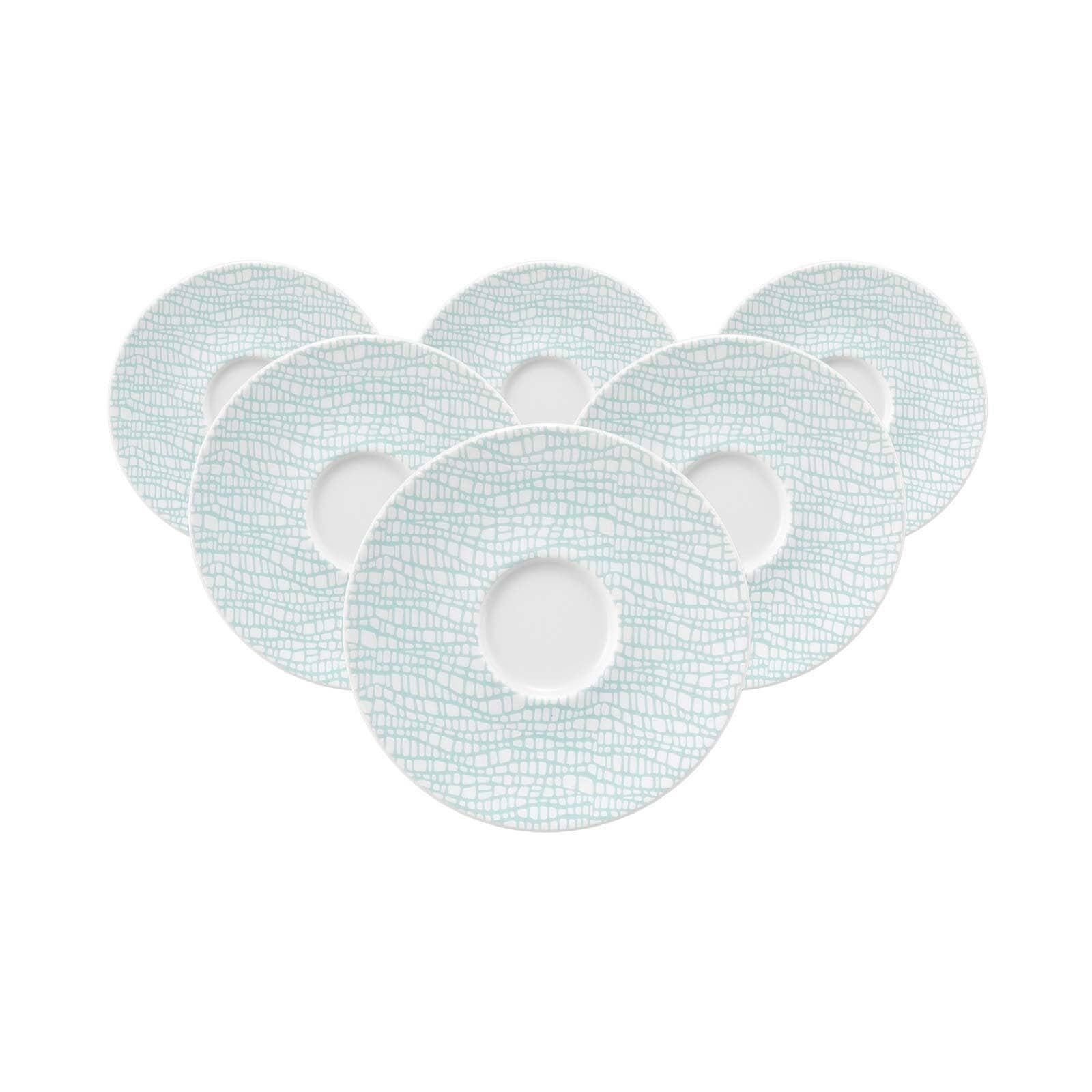 Untertasse SELTMANN WEIDEN "Untertassen Life Fashion ø 13,5 cm 6er Set", grün (grün chic), L:13,6cm, Speiseteller