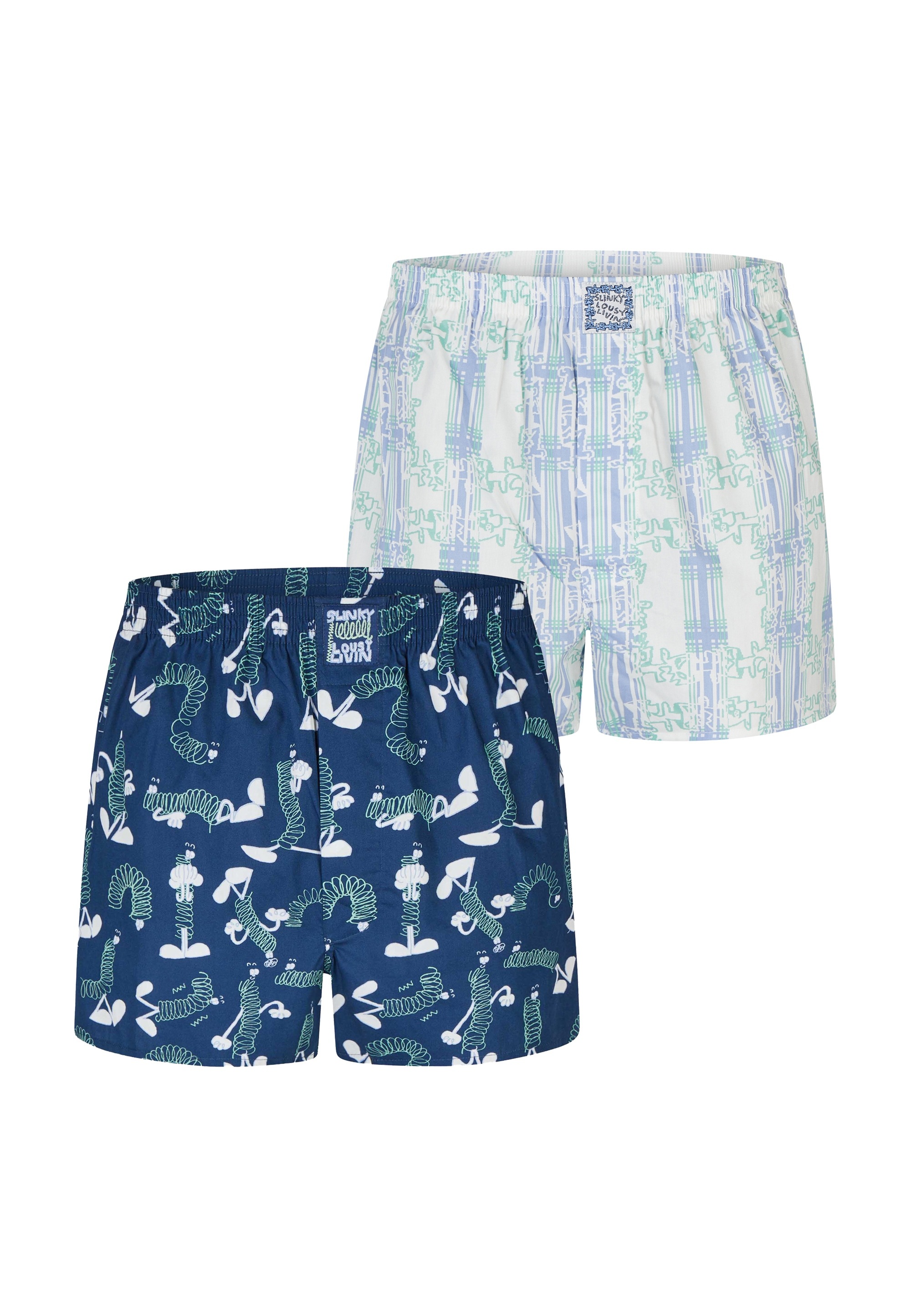Lousy Livin Boxershorts »Slinky« 2 Stk. mit lässigen Allover-Prints