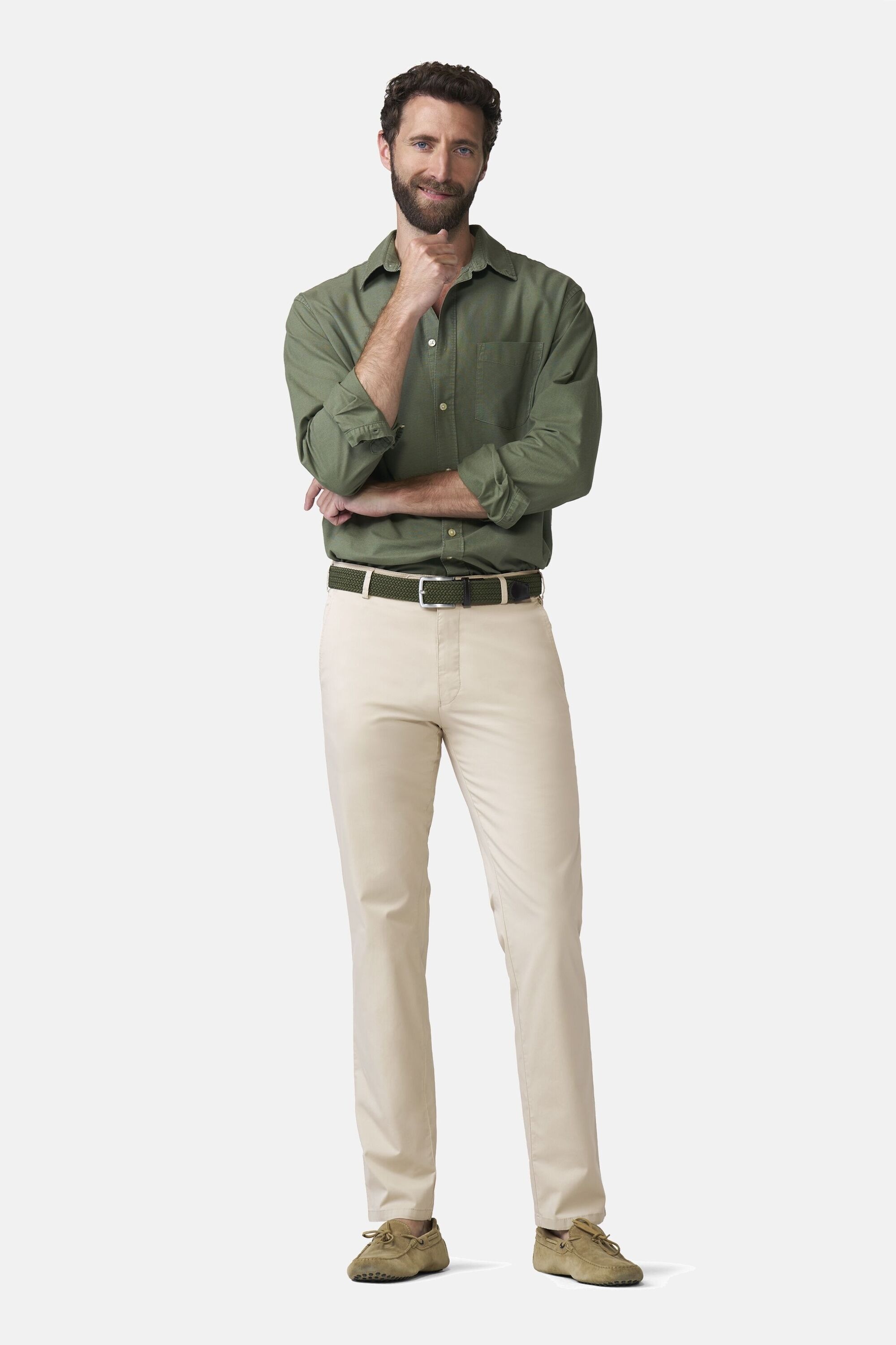MEYER Chinos »Paris 1-5073«  mit buntem Innenfutter
