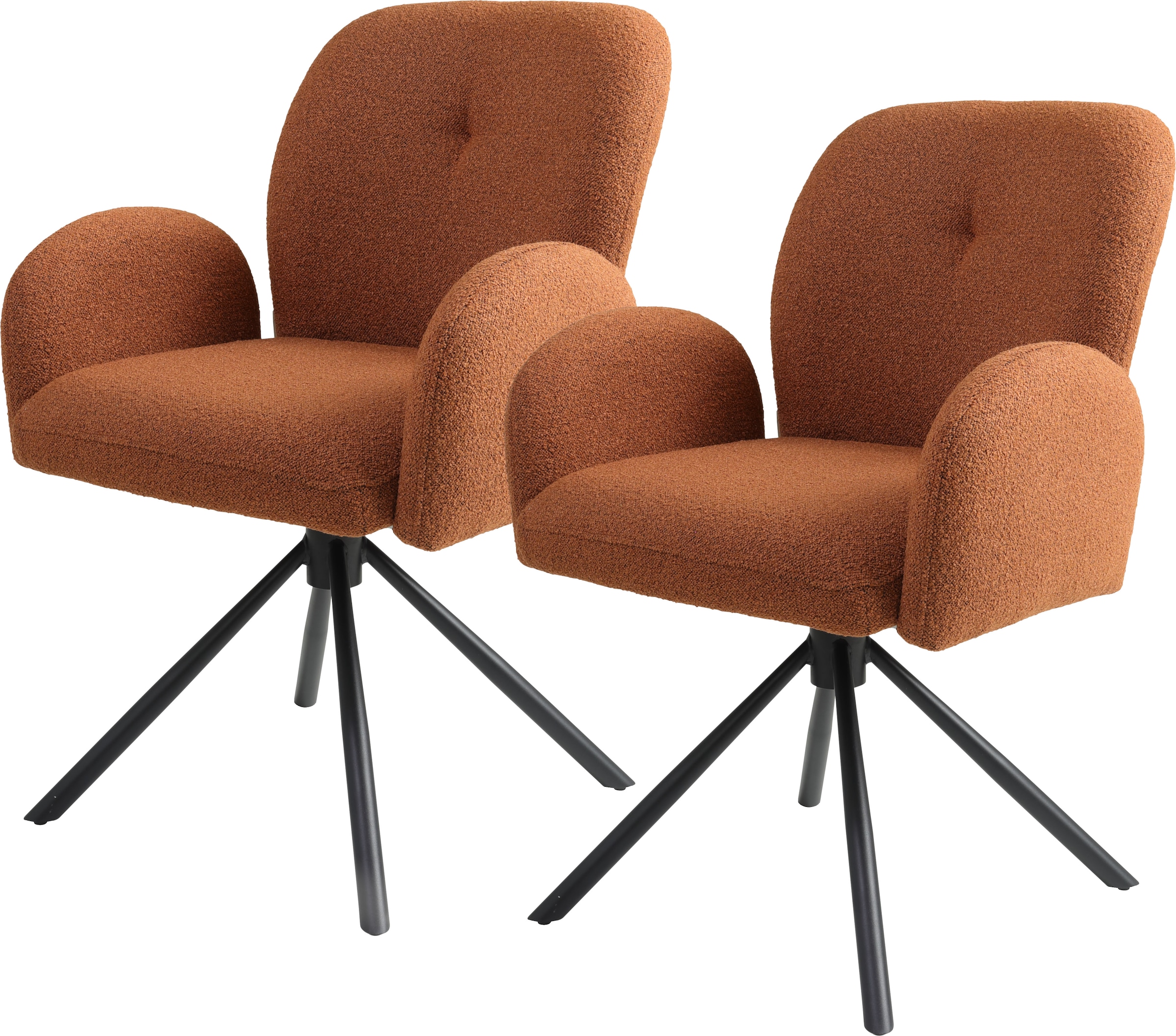 TOM TAILOR HOME Armlehnstuhl "PEBBLE ARMCHAIR", (Set), 2 St., Webstoff Bouc günstig online kaufen