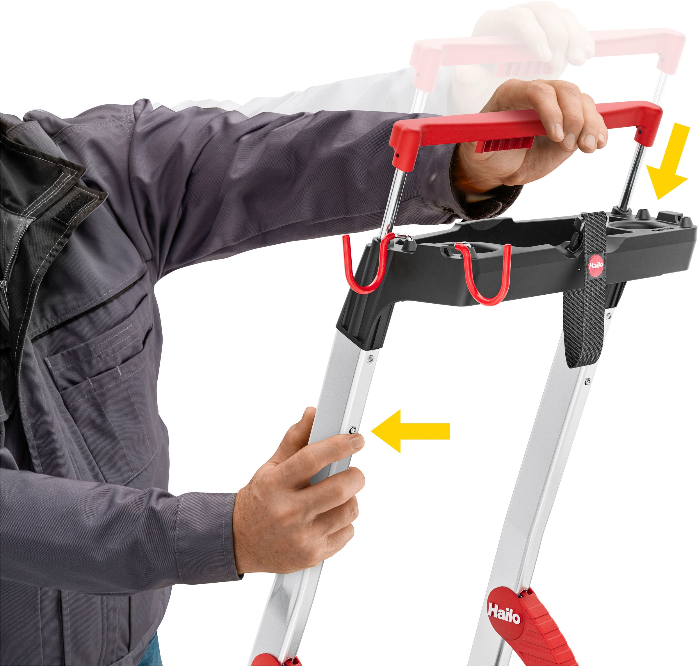 Hailo Stehleiter »L100 TopLine« Alu-Sicherheits-Stehleiter  5 Stufen