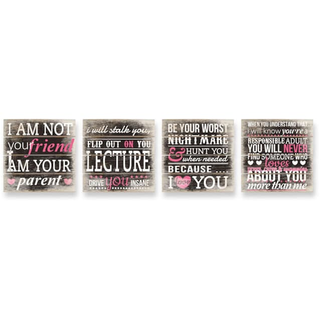 Wall-Art Mehrteilige Bilder »I am your parent I love you«, (Set, 4 St.)  bestellen | BAUR