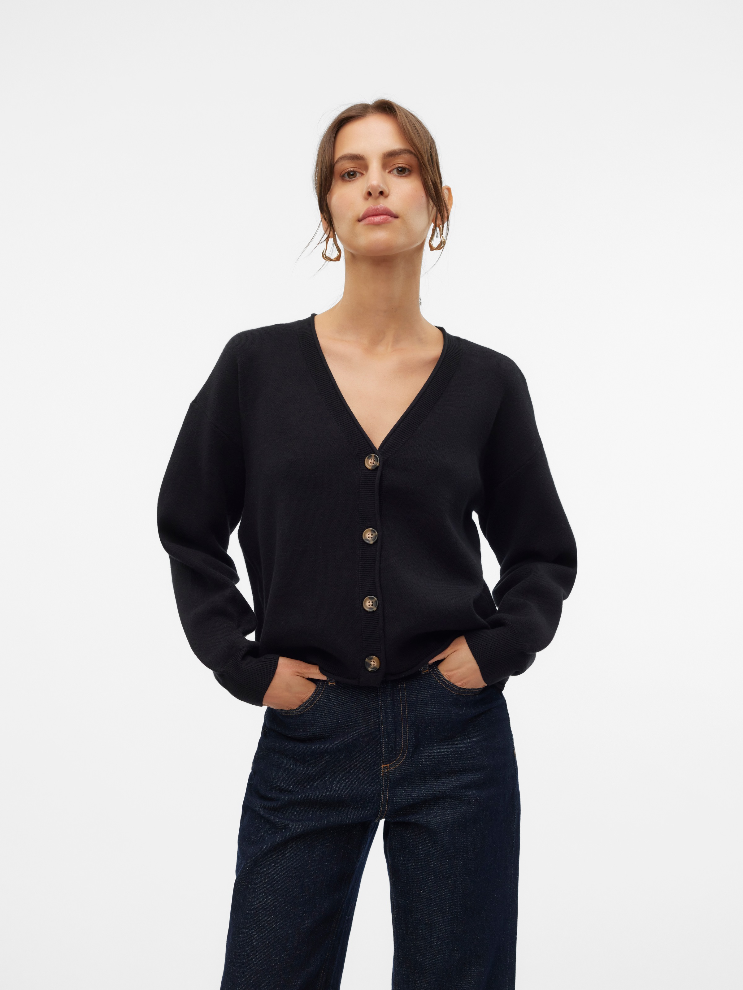 Vero Moda Megztinis »VMGOLD ROLL LS V-NECK CARDI...