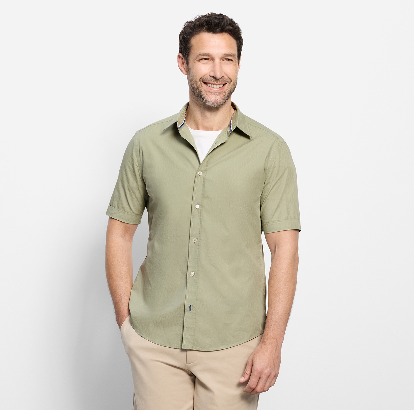 OLYMP Kurzarmhemd "Casual" Freizeithemd, regular fit, Kentkragen