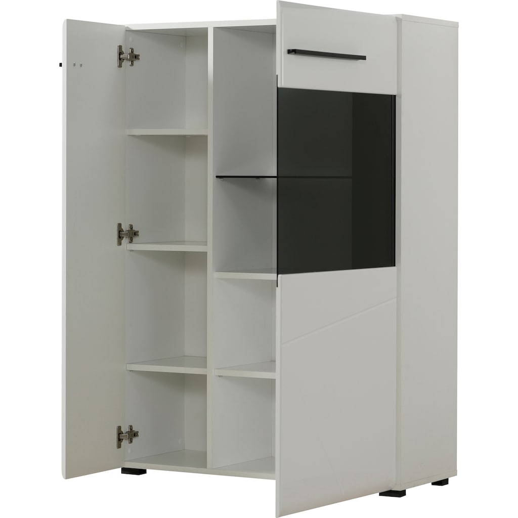 INOSIGN Highboard »Trentino«, Höhe ca. 124 cm, Soft-Close-Funktion, Hochglanzfronten