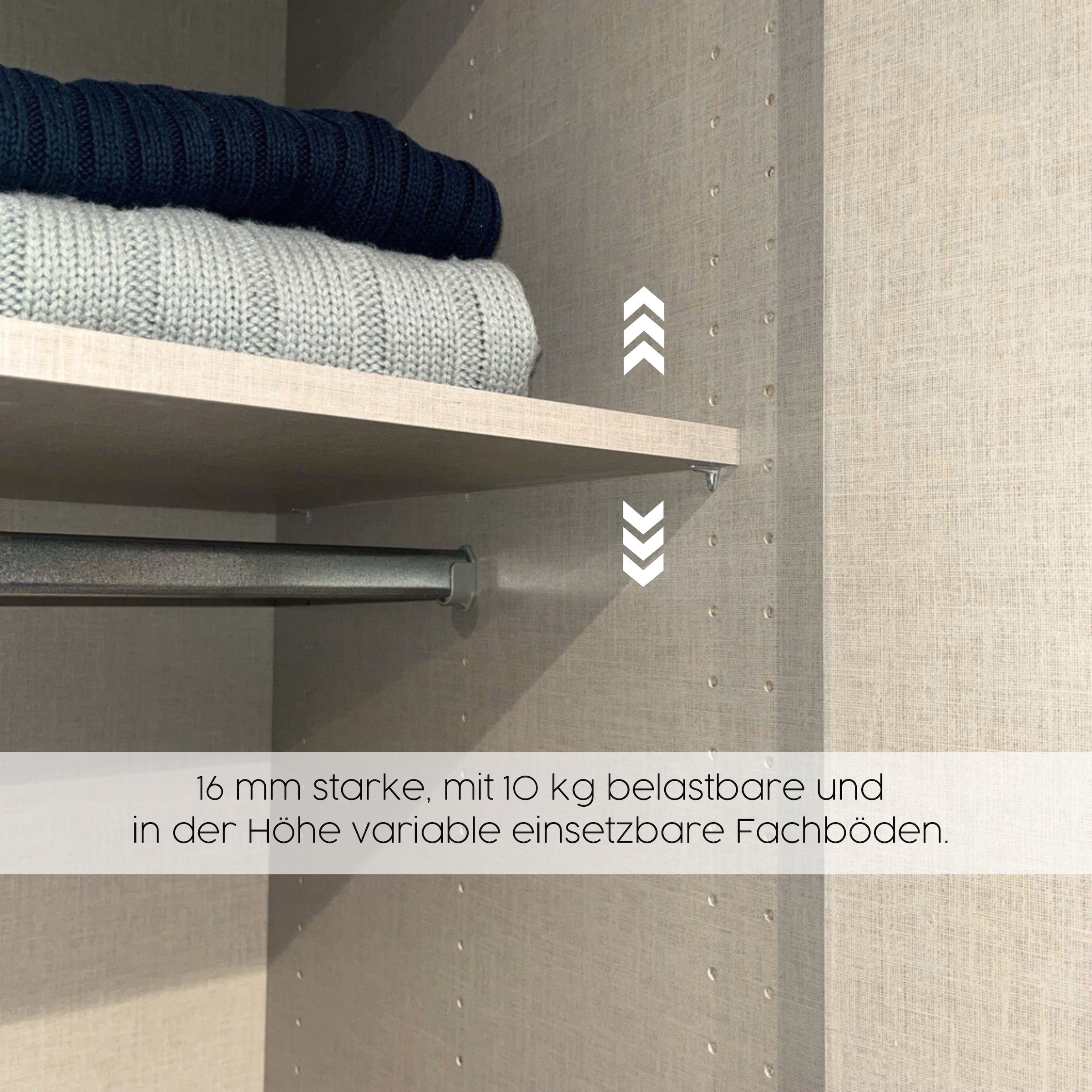 rauch Drehtürenschrank »Kleiderschrank Schrank Garderobe Breiten 181/226/271 cm LAMELLA« 3 verschiedene Ausstattungen BASIC/CLASSIC/PREMIUM (inkl. SOFT-CLOSE),  elegante Lamellen-Auflage in 3D Akustikpaneel Optik MADE IN GERMANY