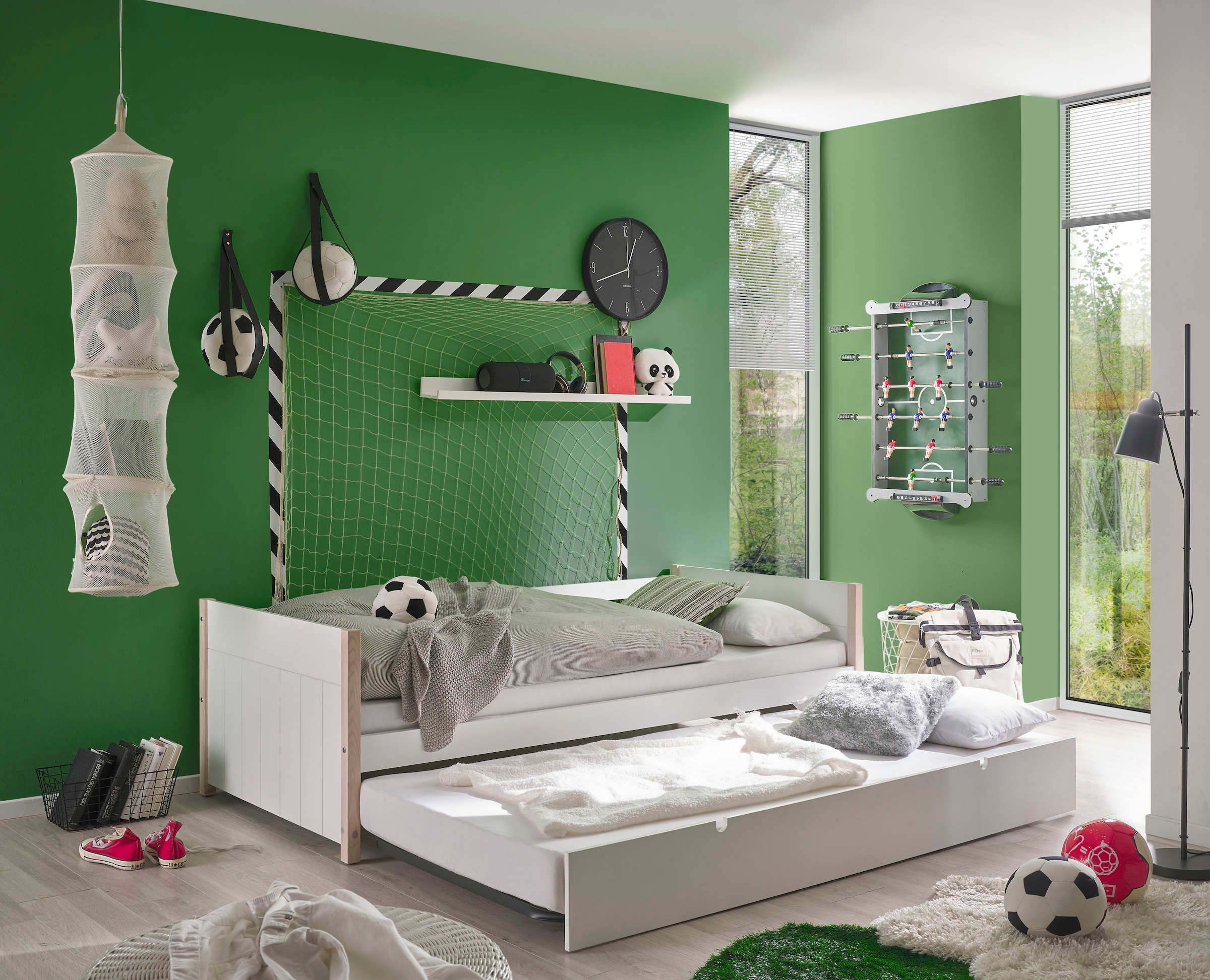 Begabino Bettgestell »Tilde Bett, Kinderbett mit 2. Bett«, als Schubkasten verstaubar und höhenverstellbar