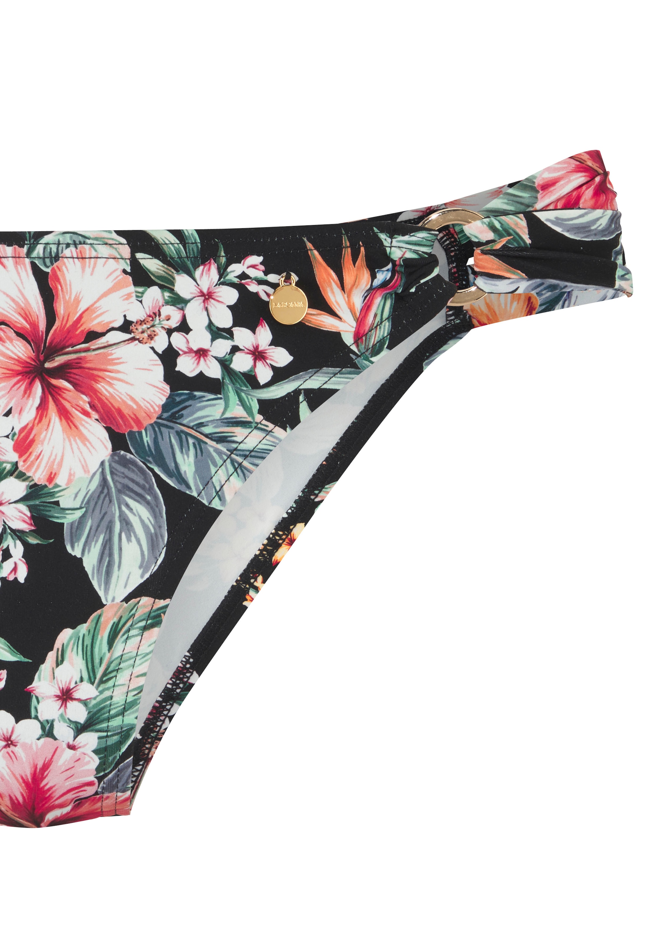 LASCANA Bikini-Hose »Salsa«, mit Zierringen und tollem Blumenprint